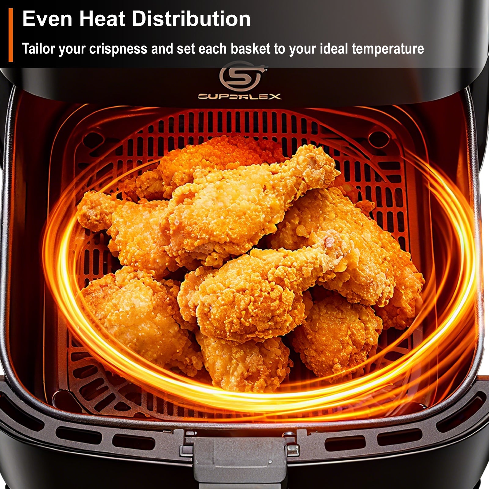 2.3L Manual Air Fryer with Adjustable Temperature & 30-Min Timer