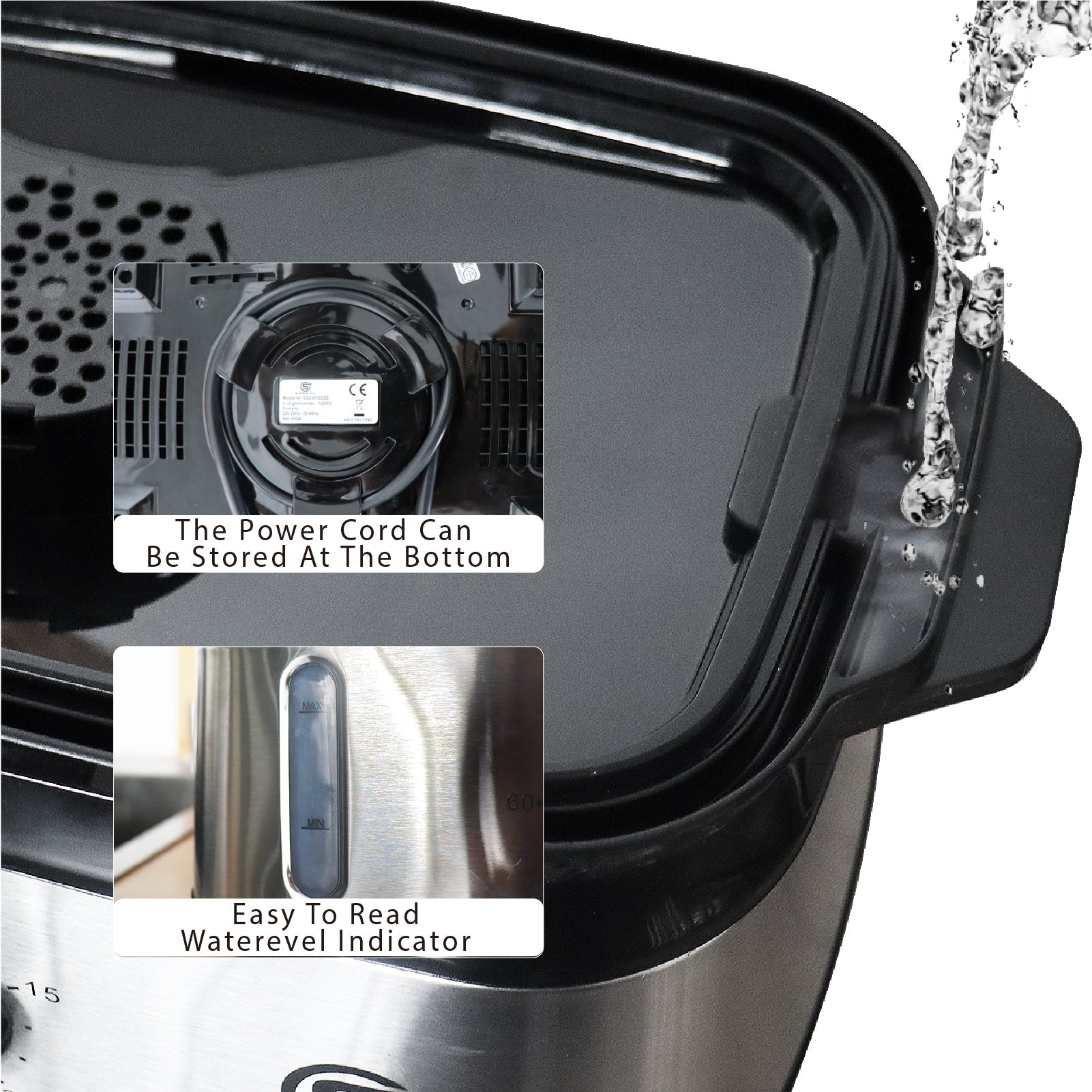 9L 3-Tier Food Steamer 800-950W with Timer & Non-Stick Heating Plate