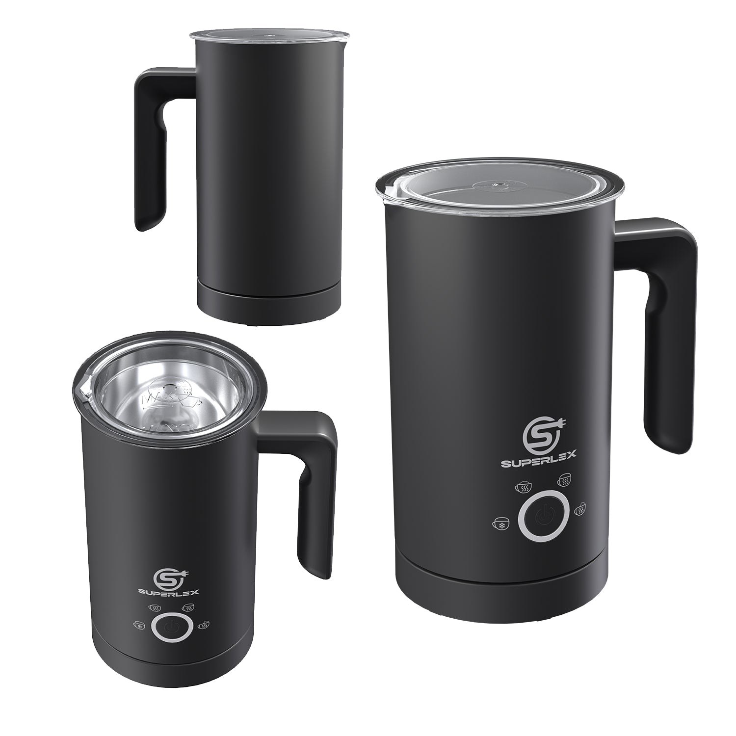 500W Milk Frother with One-Touch Operation & Temperature Control