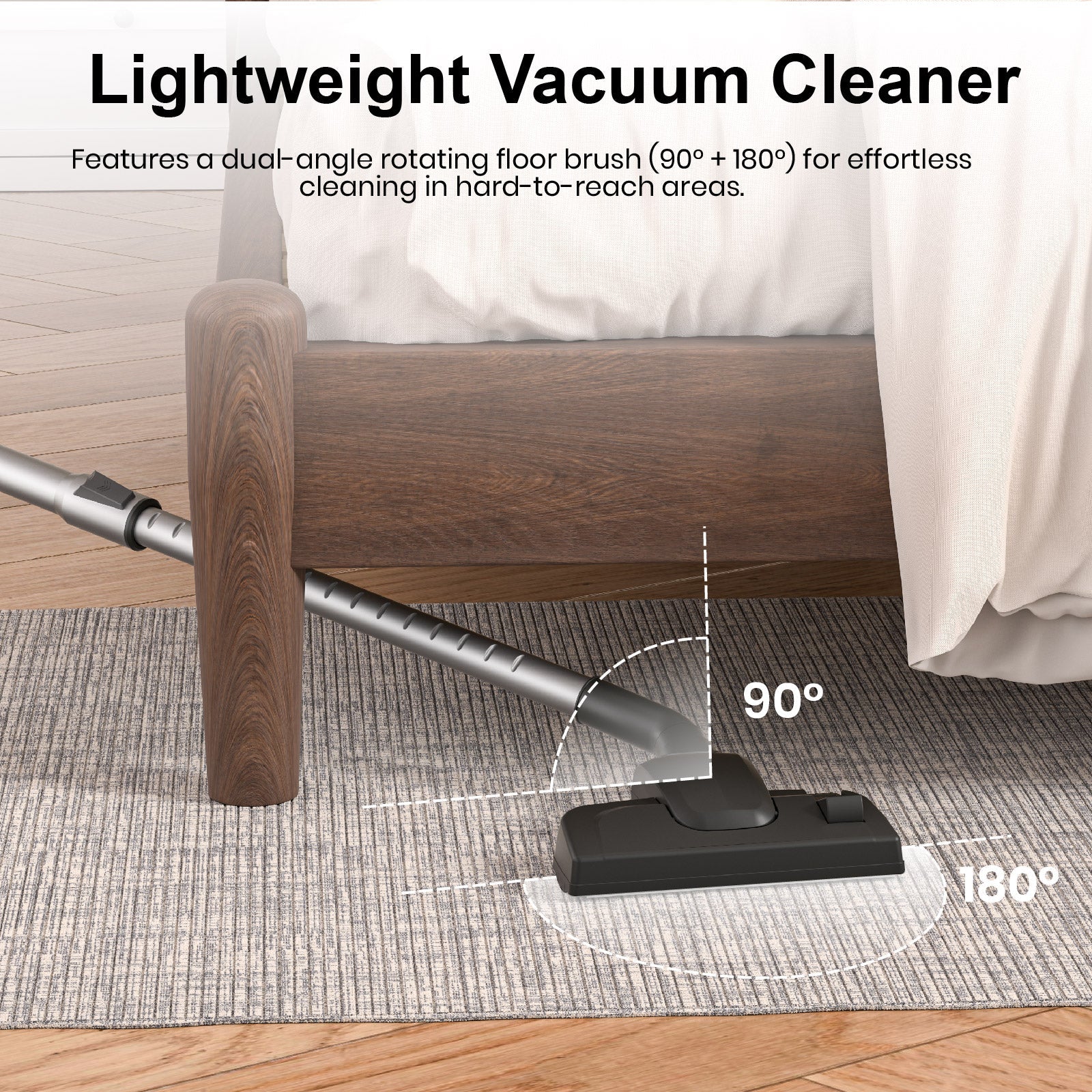 2-in-1 Corded Vacuum Cleaner – 600W Powerful Suction with Cyclone Filtration & Large Dust Bin