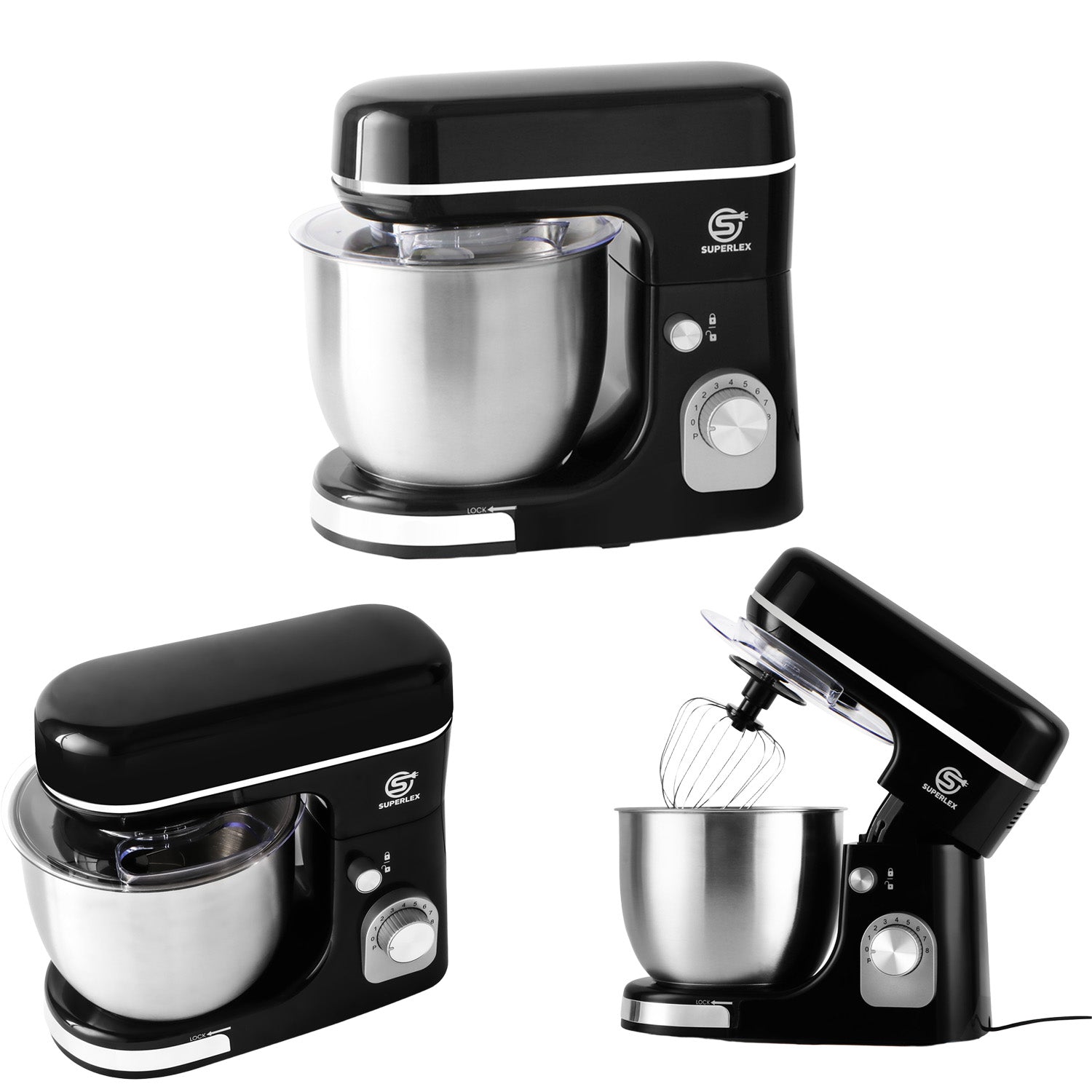 5L Stand Mixer with 1300W Motor & Multi-Function Attachments