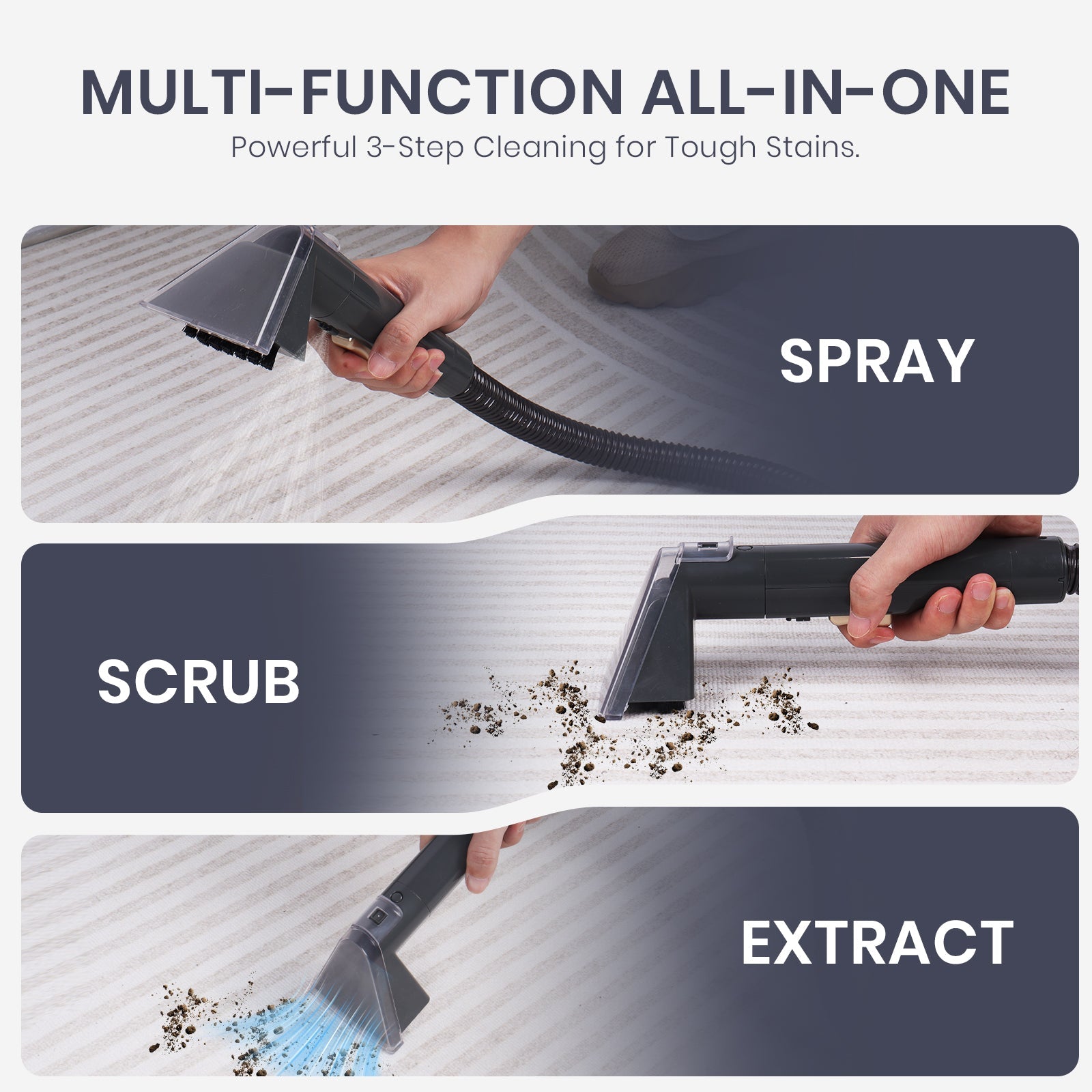 Spot Cleaner – 650W Powerful Stain Removal with Dual Tank & 12KPA Suction