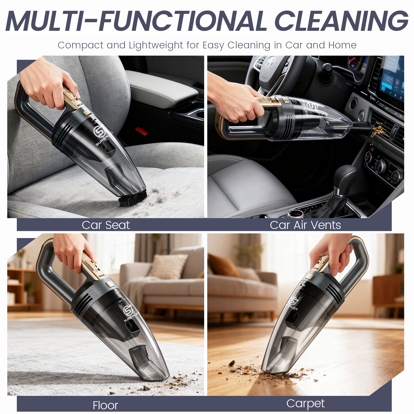 Wet & Dry Vacuum Cleaner – Portable Multi-Surface Cleaner for Car & Home