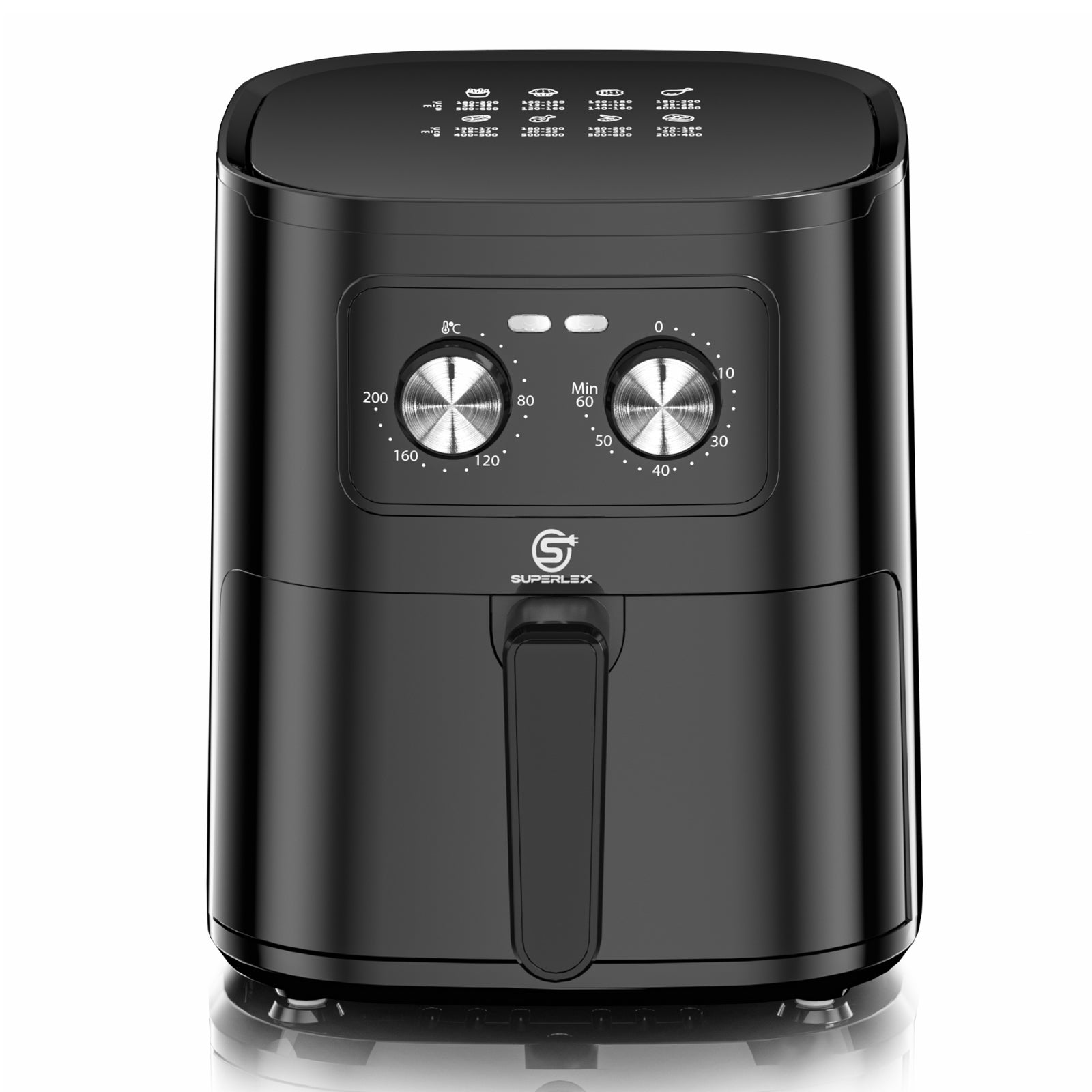 5L Manual Air Fryer with 360° Rapid Air Circulation for Healthy Cooking