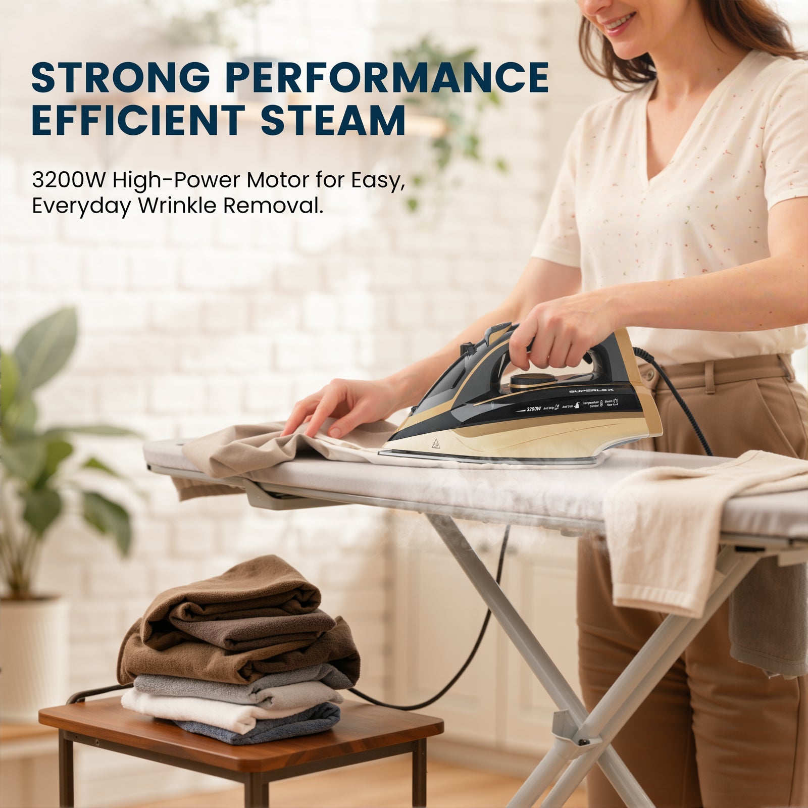 3200W Steam Iron – Powerful Anti-Scale & Vertical Steaming
