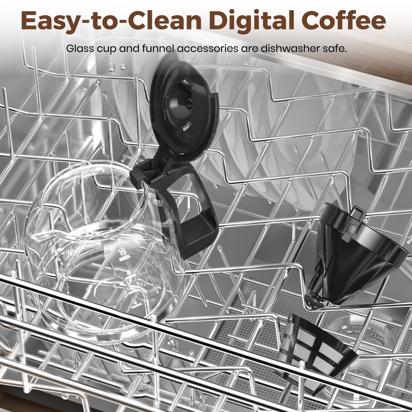 1.5L Drip Coffee Maker 900W with Programmable Timer & LCD Display