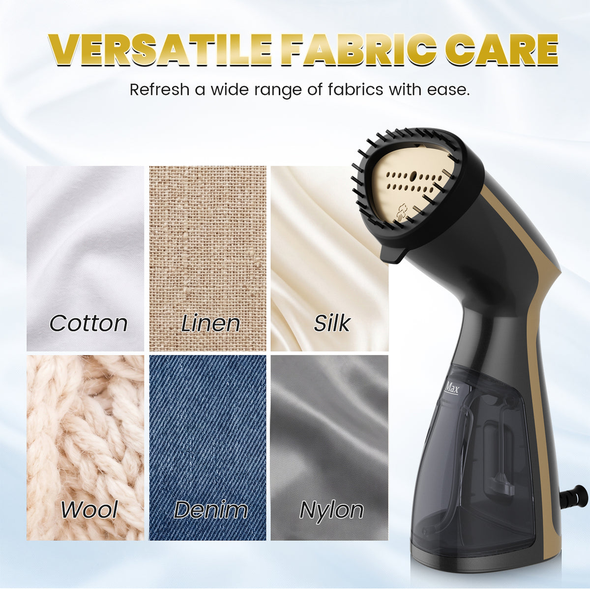 1000W Garment Steamer with Dry Ironing and Vertical Steam Functions