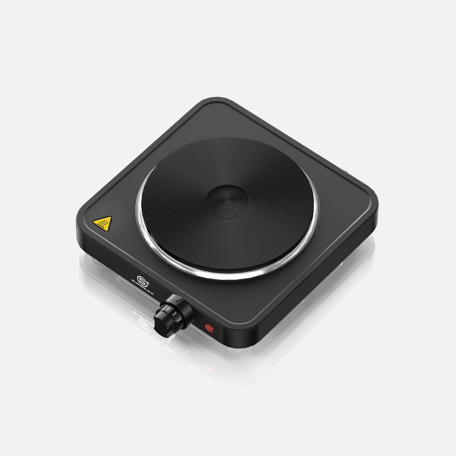 Single Hot Plate 1500W with Adjustable Thermostat & Compact Portable Design