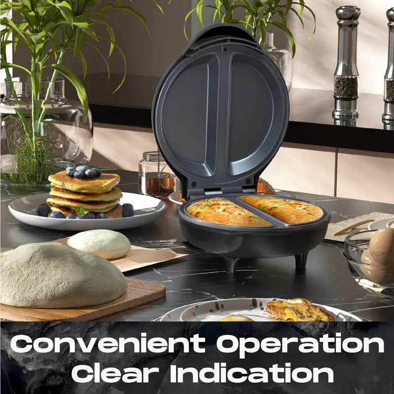 750W Omelette Maker with Non-Stick Surface & Auto Temperature Control