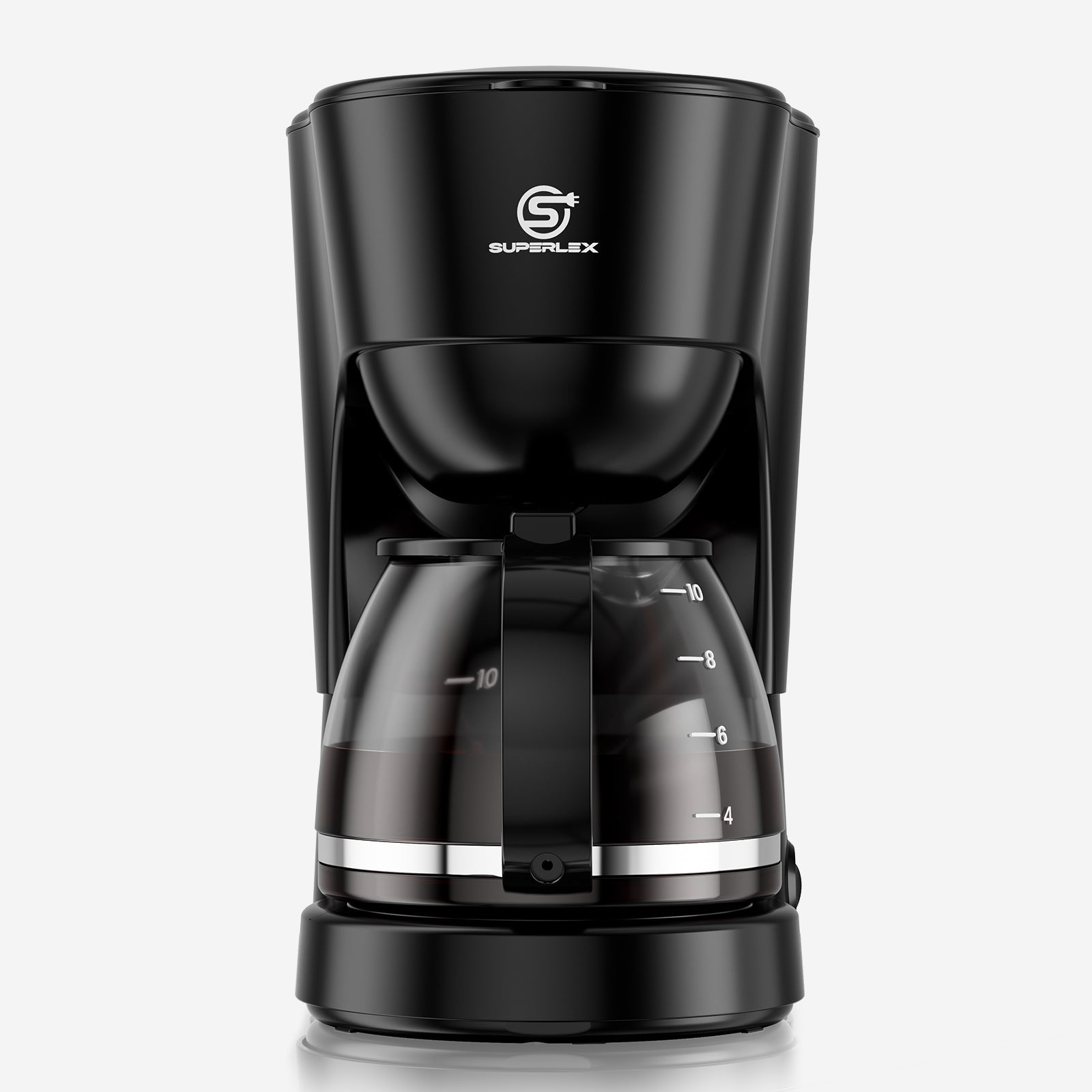 600W Drip Coffee Maker with 1.25L Glass Carafe & Anti-Drip Function