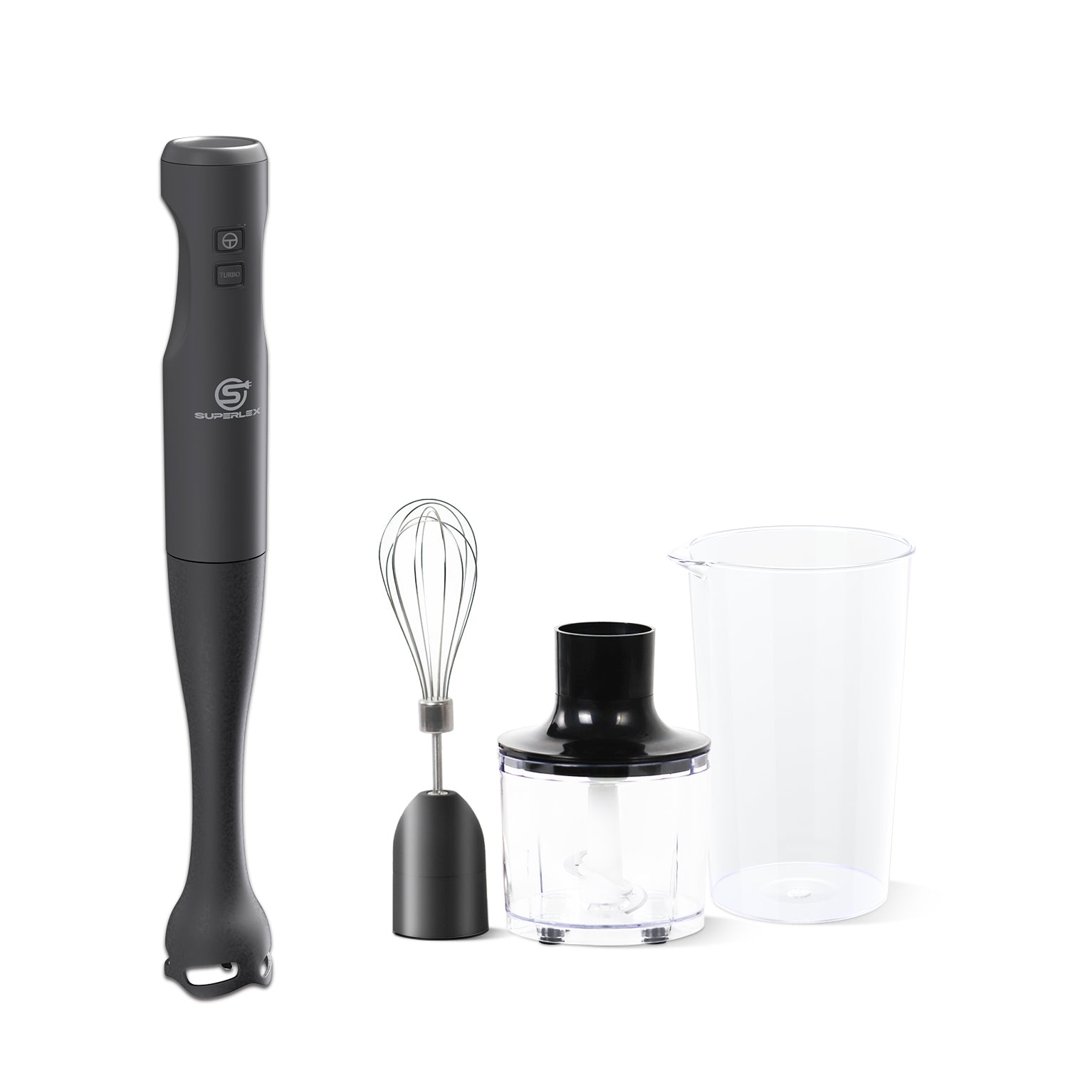 350W 3-in-1 Hand Blender with Chopper & Whisk Attachments