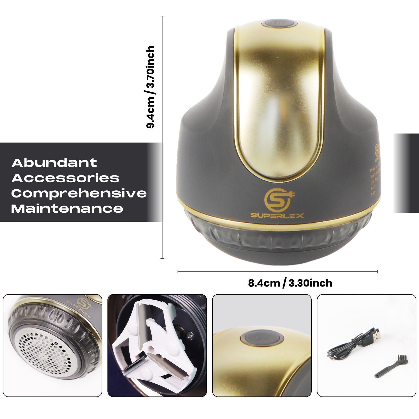 Electric Lint Roller – 3-Needle Blade, DC Motor, USB Type-C Rechargeable