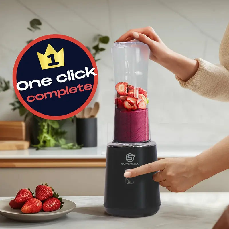 400W Personal Blender with 600ml Bottle – Portable & Easy to Clean