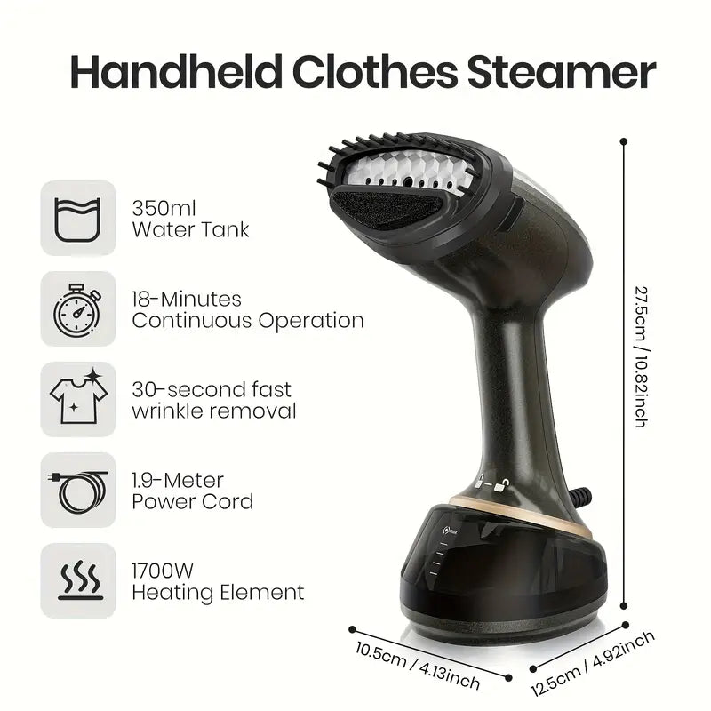 1700W Garment Steamer – Powerful Continuous Steam for Wrinkle-Free Clothes