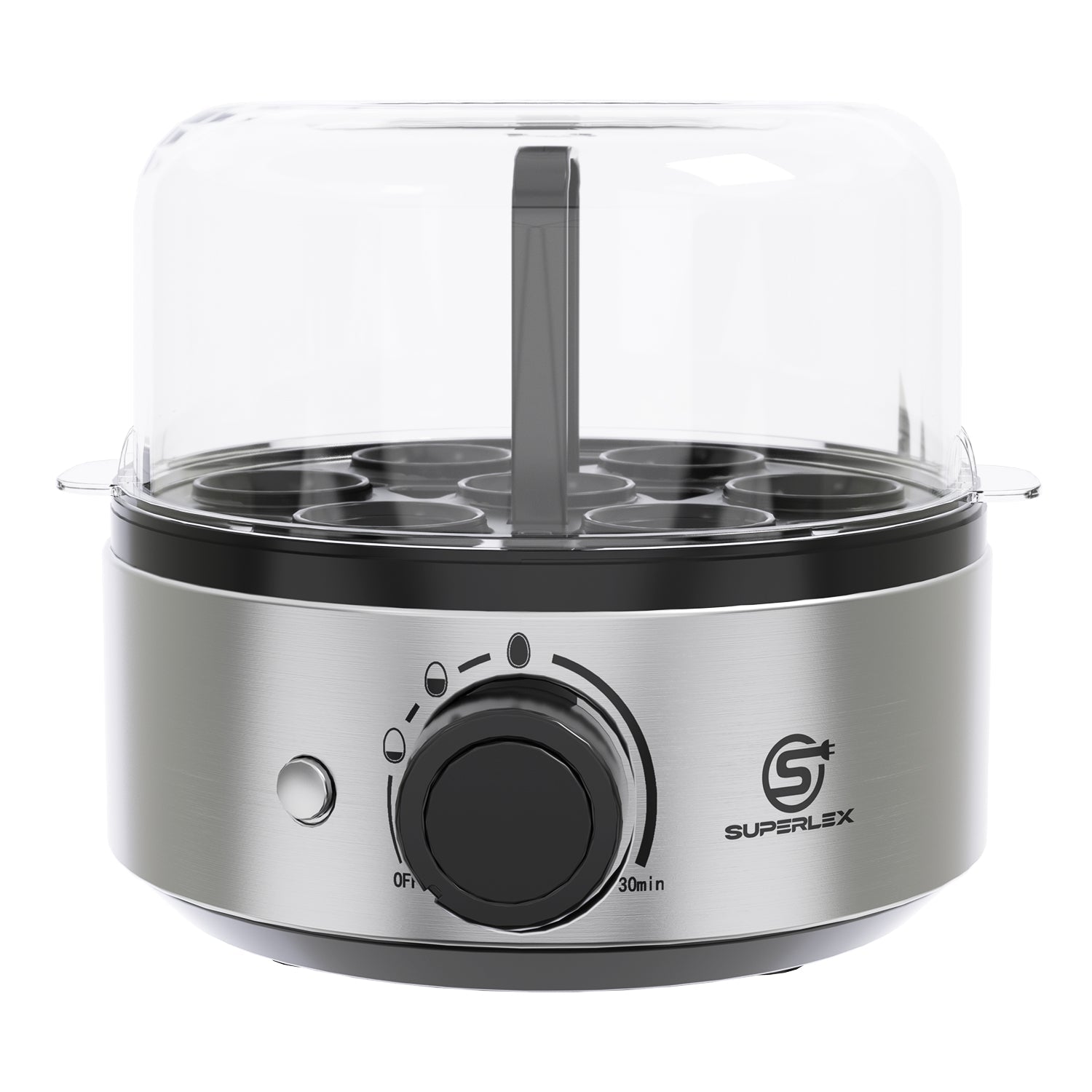 Egg Stainless Steel Cooker with Multi-Level Design & Audible Beep Alert