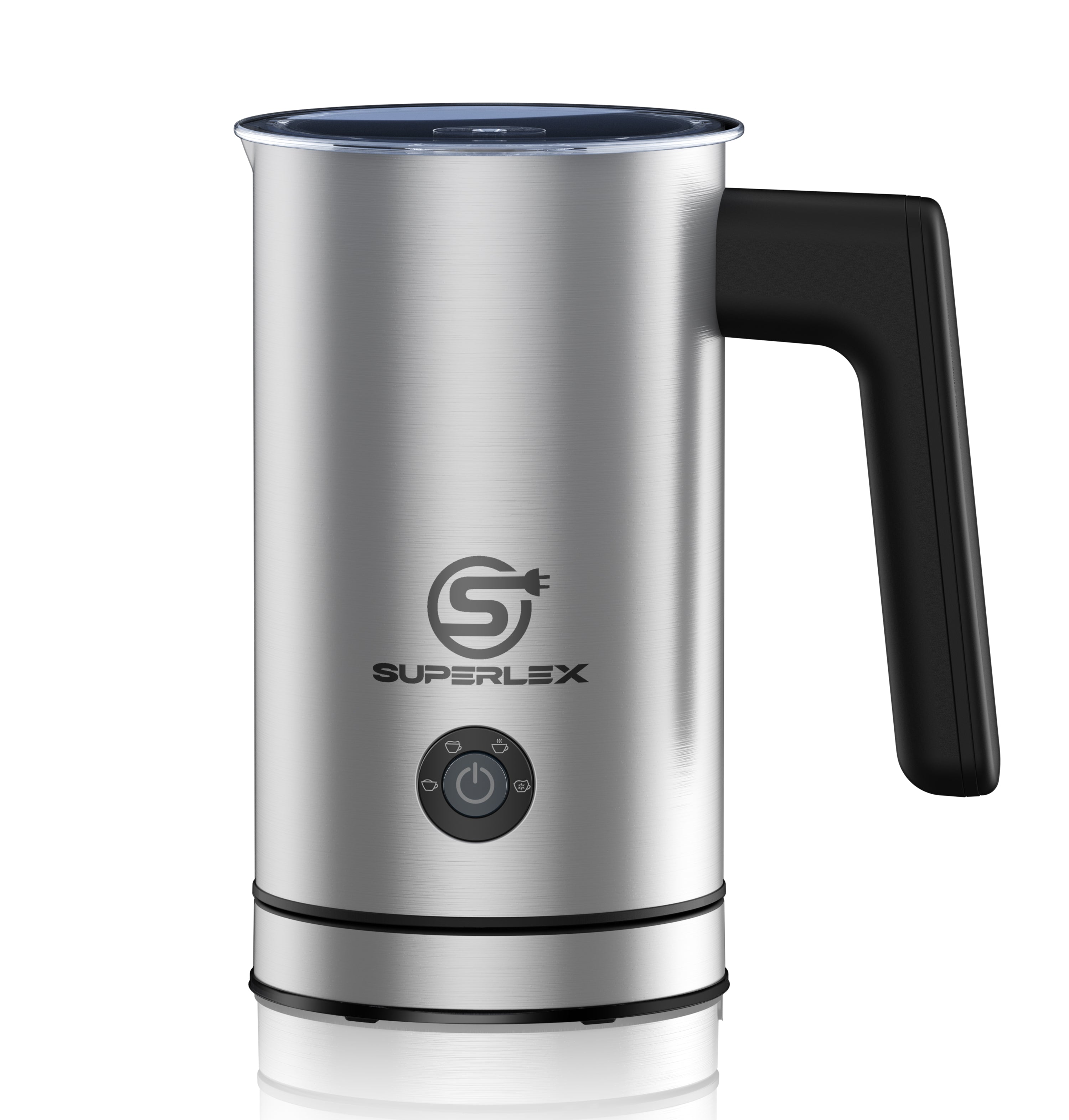 500W 4-In-1  Stainless Steel Milk Frother with Safe & Easy One-Touch Operation