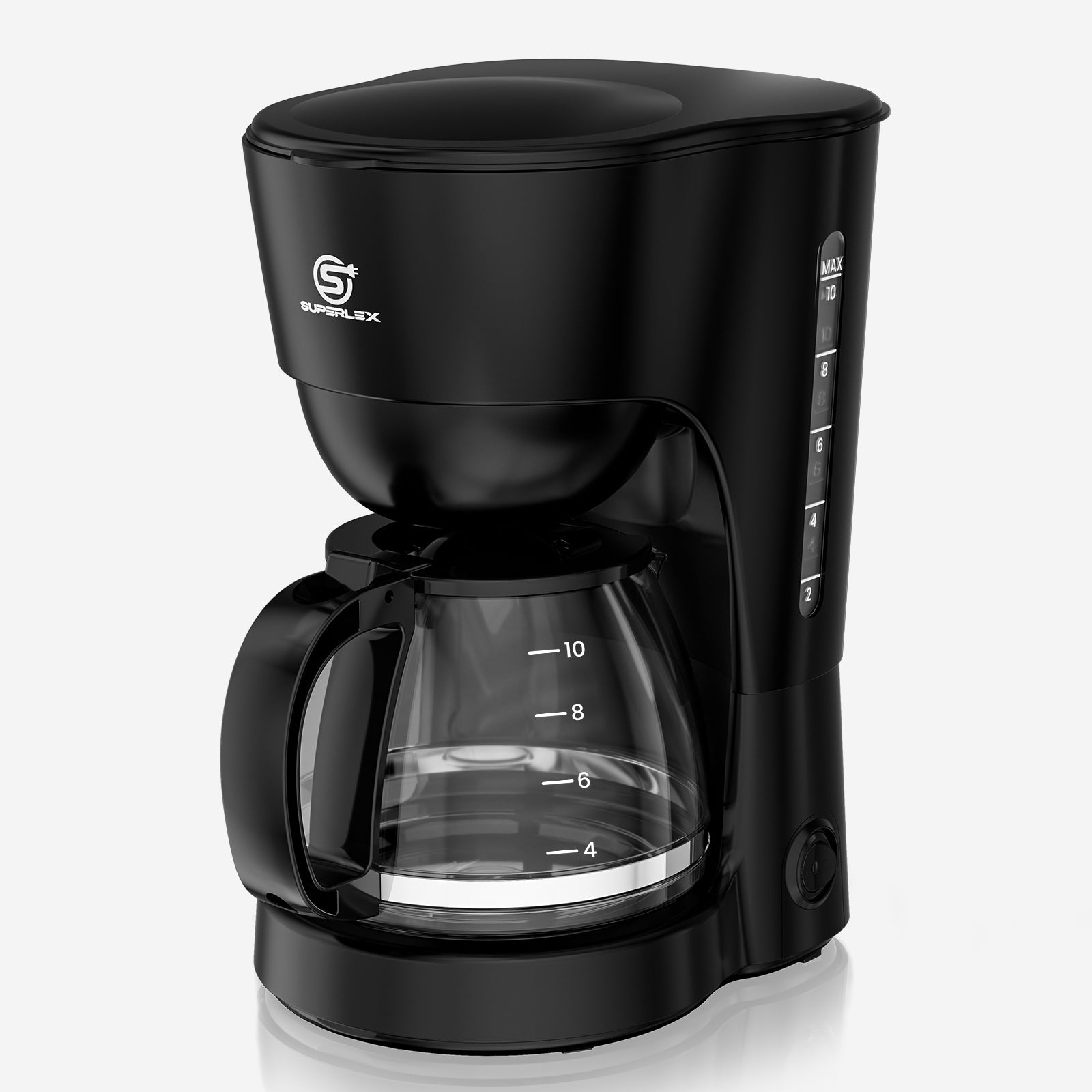600W Drip Coffee Maker with 1.25L Glass Carafe & Anti-Drip Function