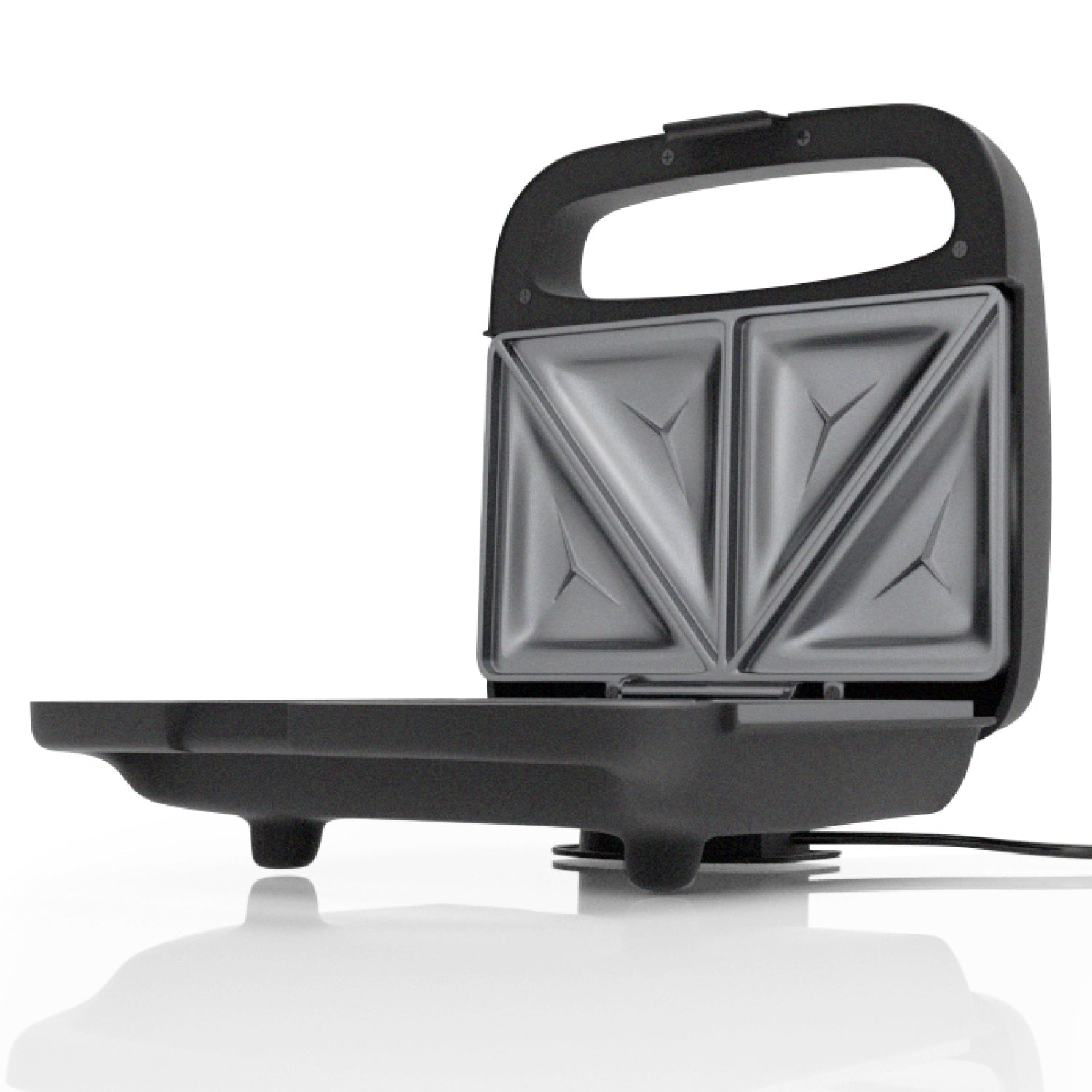 750W 2-Slice Sandwich Maker with Non-Stick Plates & Auto Temperature Control