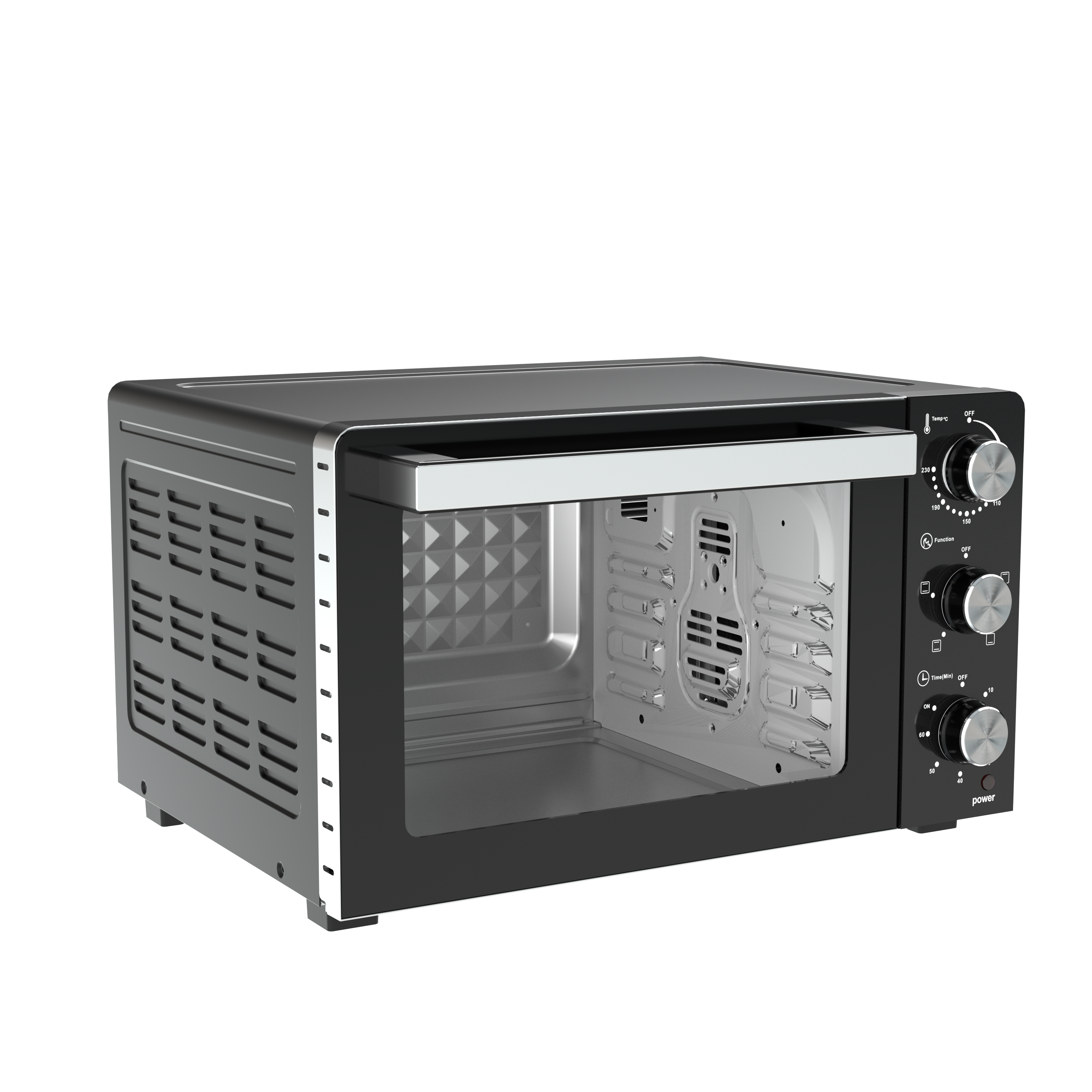 20L Toaster Oven with 1200W Power, Adjustable Temperature & Convection Function