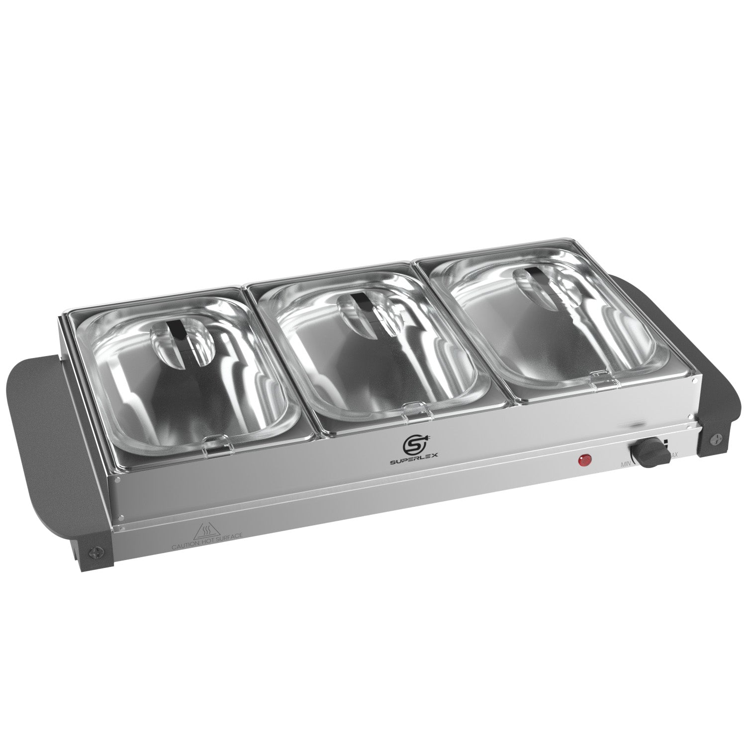 1.5L*3 Stainless Steel Buffet Server with Adjustable Heating & Durable Warming Trays