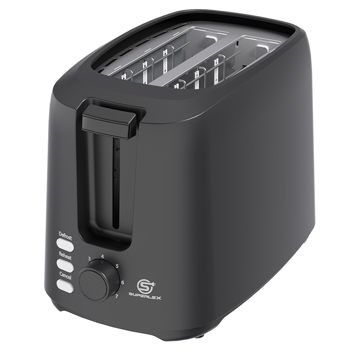 750W 2-Slice Toaster with Adjustable Browning & Auto Pop-Up