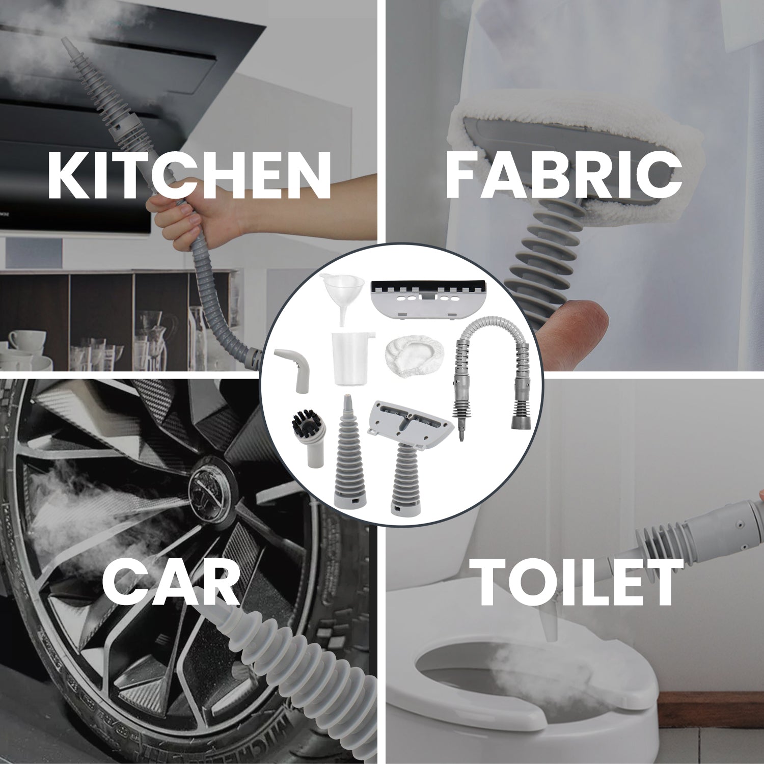 Handheld Steam Cleaner – 1050W Powerful Portable Steam Cleaner with 350ML Tank & 180° Nozzle