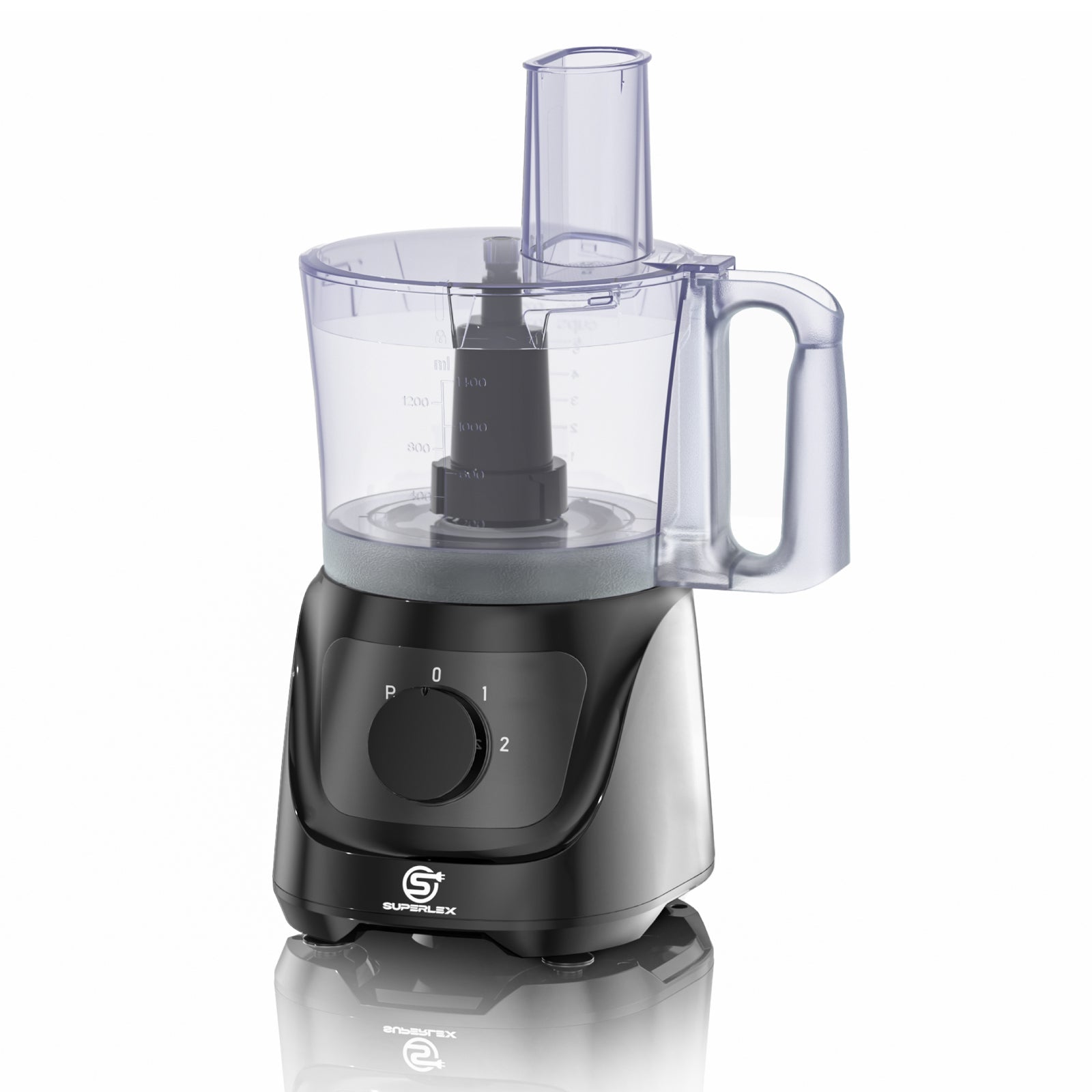 800W Compact Food Processor with Multi-Function Slicing & Blending