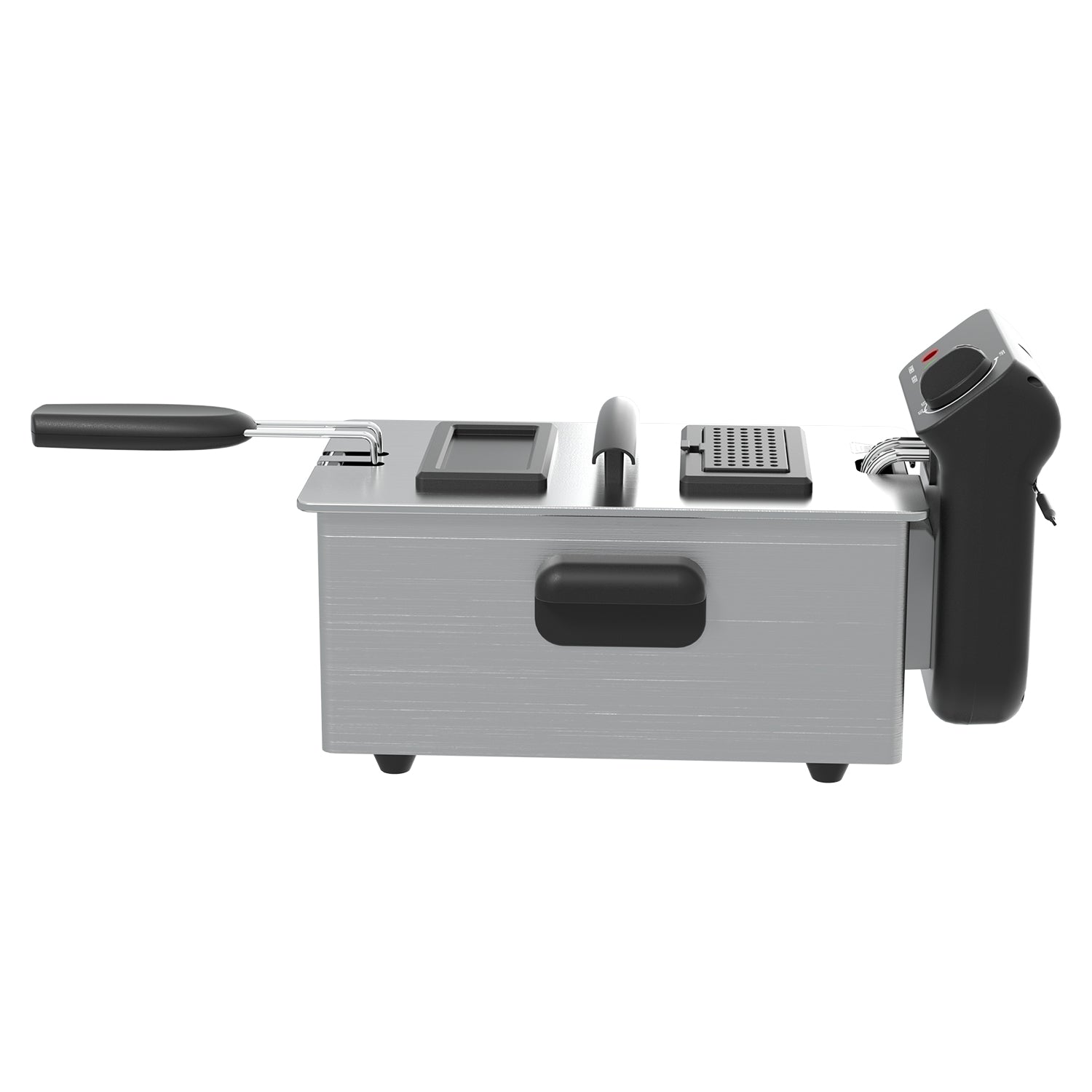 3L Stainless Steel Deep Fat Fryer 2000W with Adjustable Temperature & Safety Basket