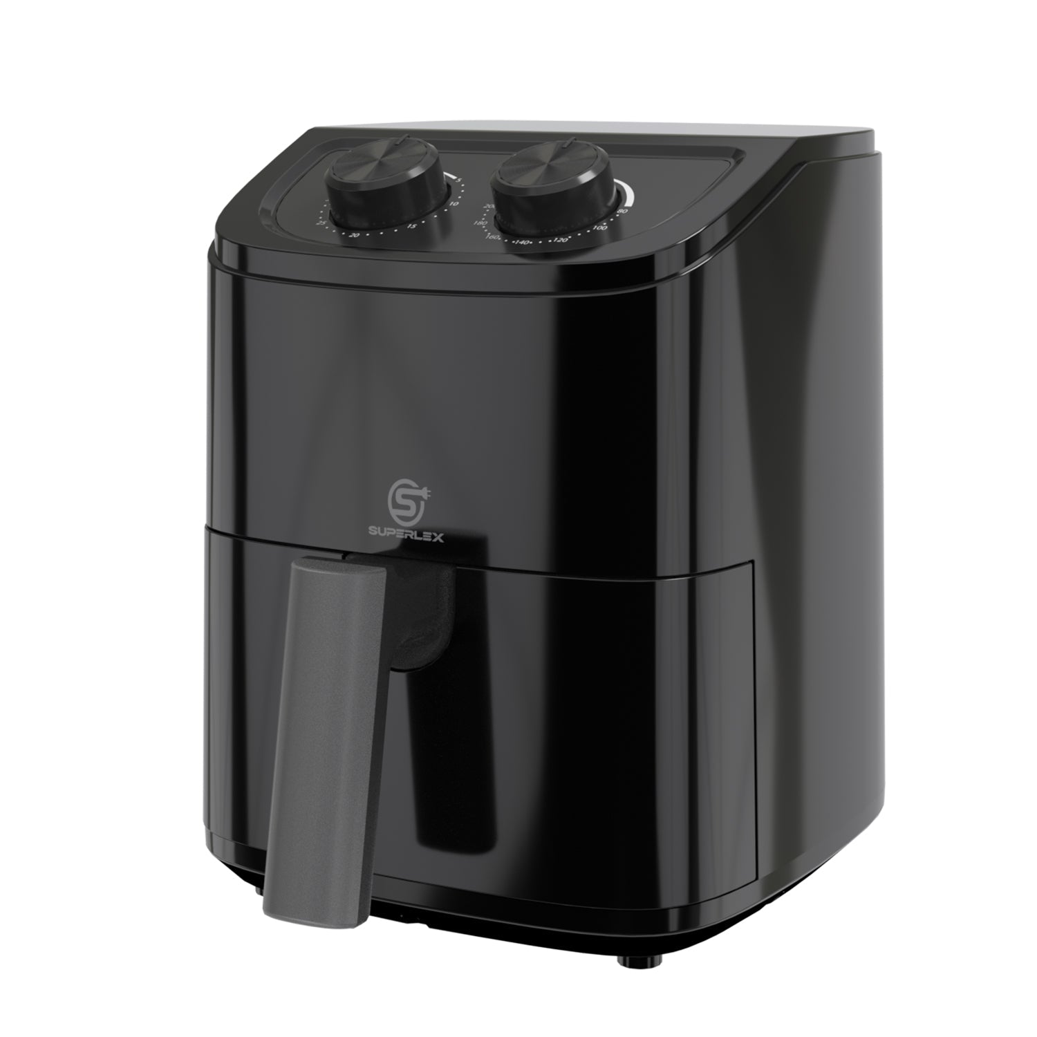 2.3L Manual Air Fryer with Adjustable Temperature & 30-Min Timer