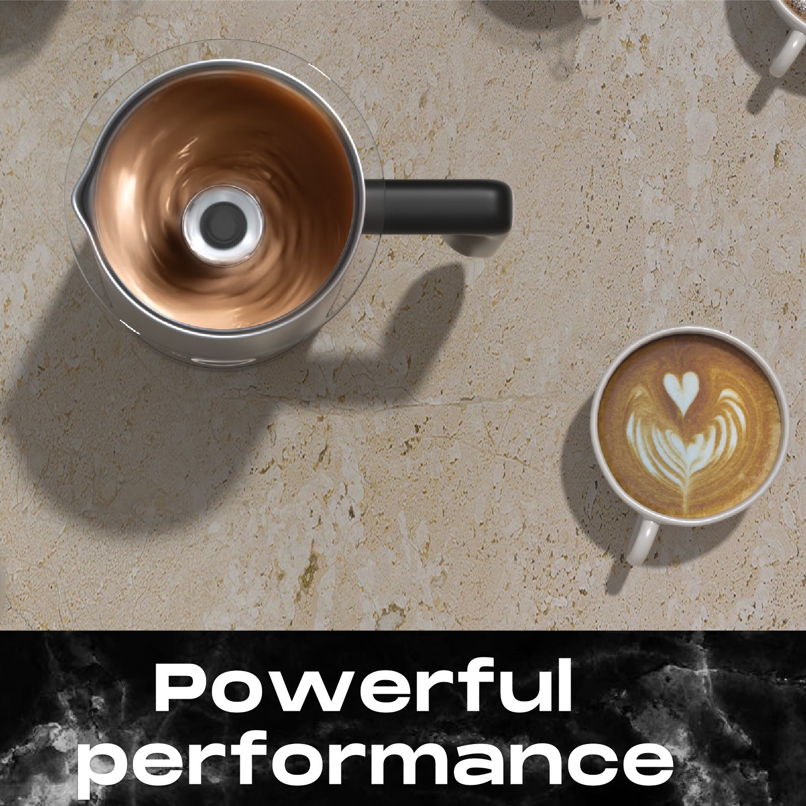 500W Milk Frother with One-Touch Operation & Temperature Control