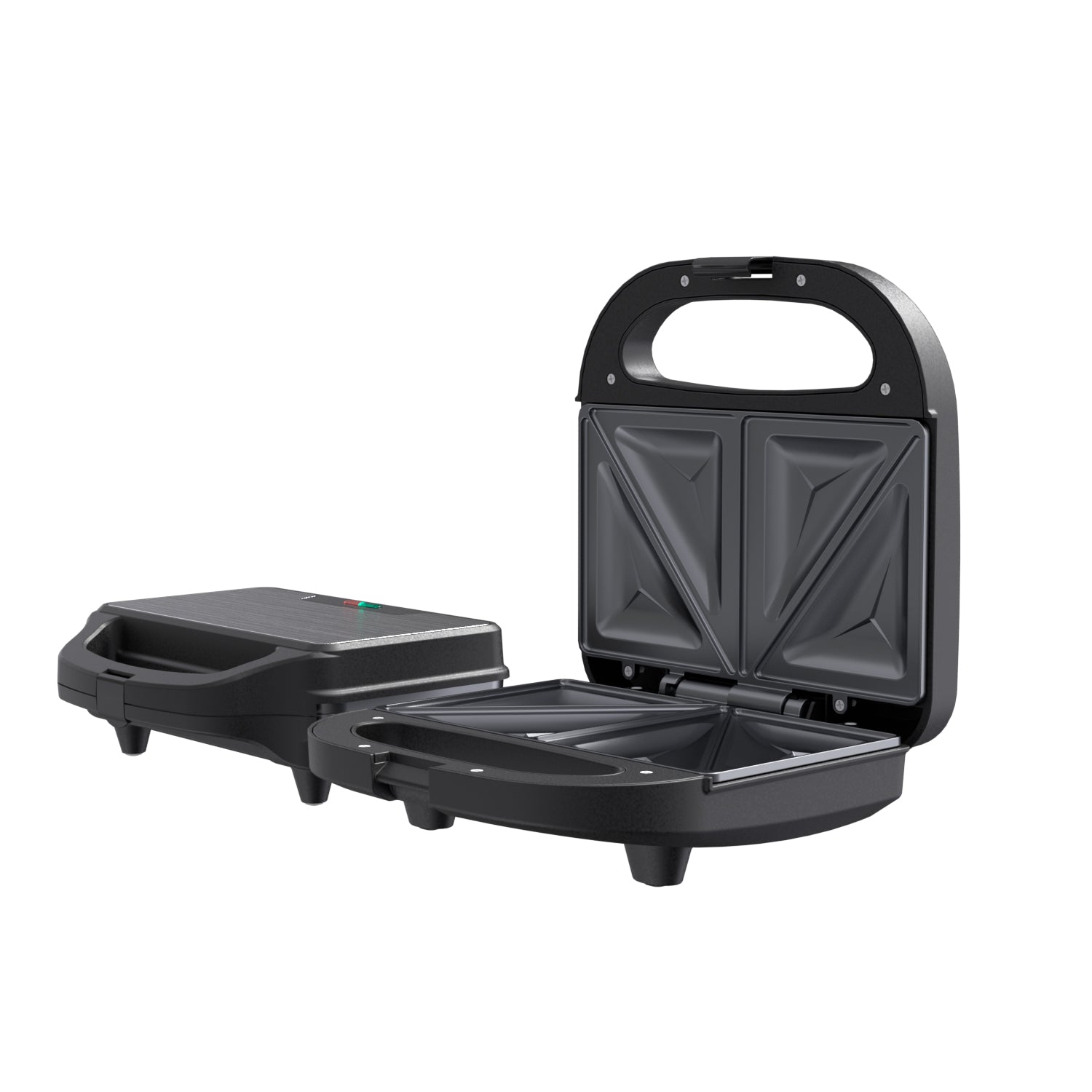 Stainless Steel XL Sandwich Maker 900W with Non-Stick Plates & Cool-Touch Handle