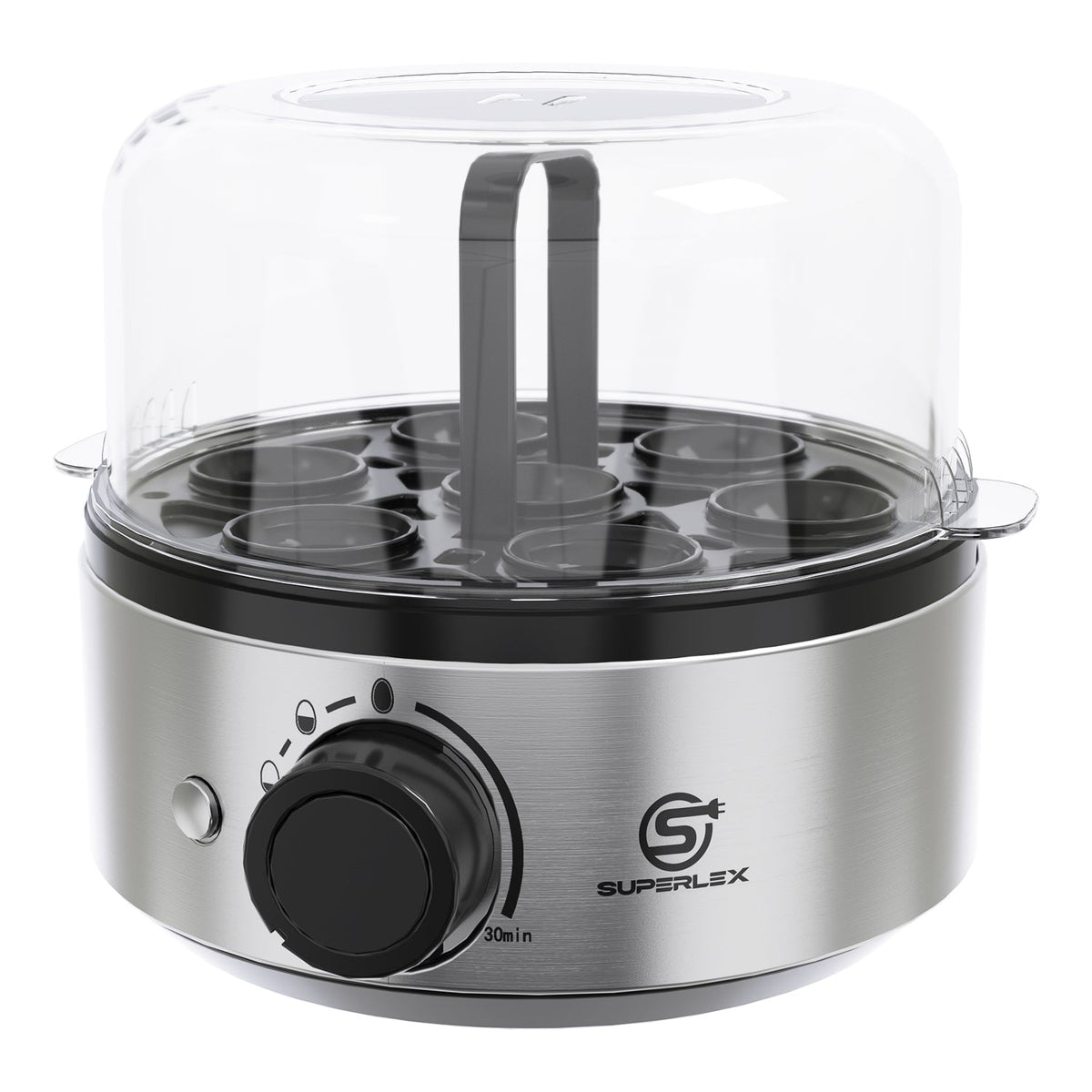 Egg Stainless Steel Cooker with Multi-Level Design & Audible Beep Aler