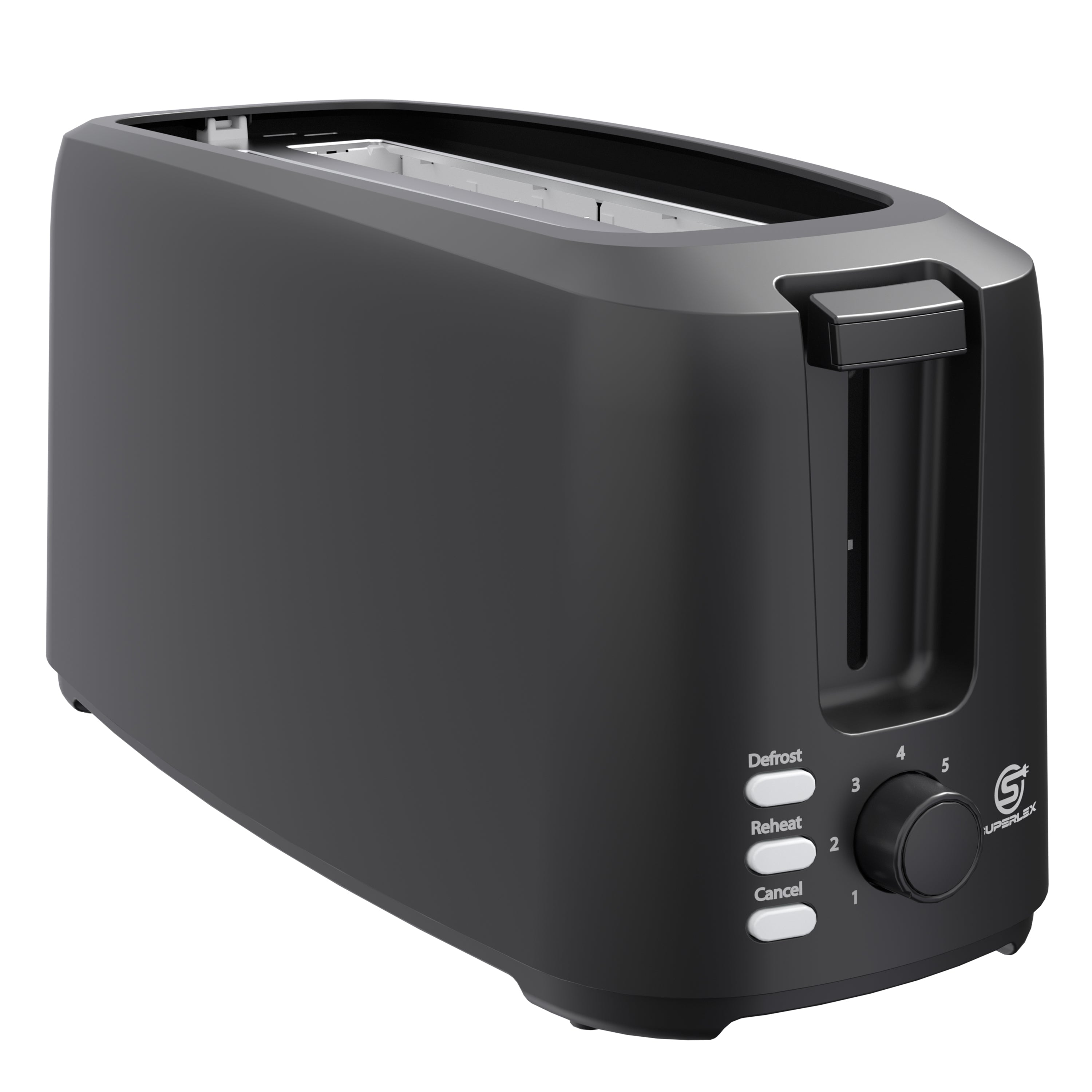 1450W Long Slot 4-Slice Toaster with Adjustable Browning & Auto Pop-Up