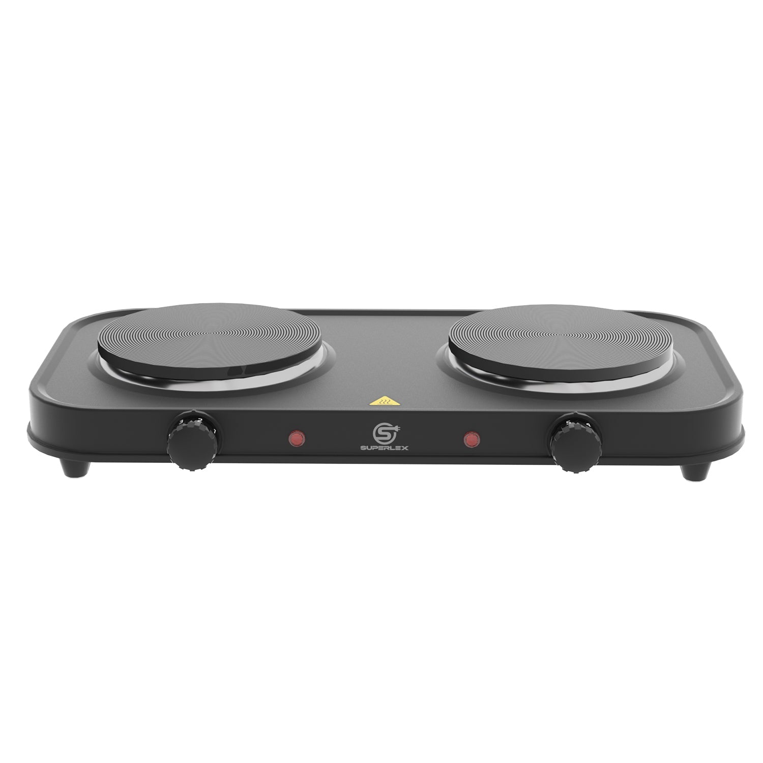 Double Hot Plate 2000W with Dual Cast Iron Hobs & Independent Temperature Control