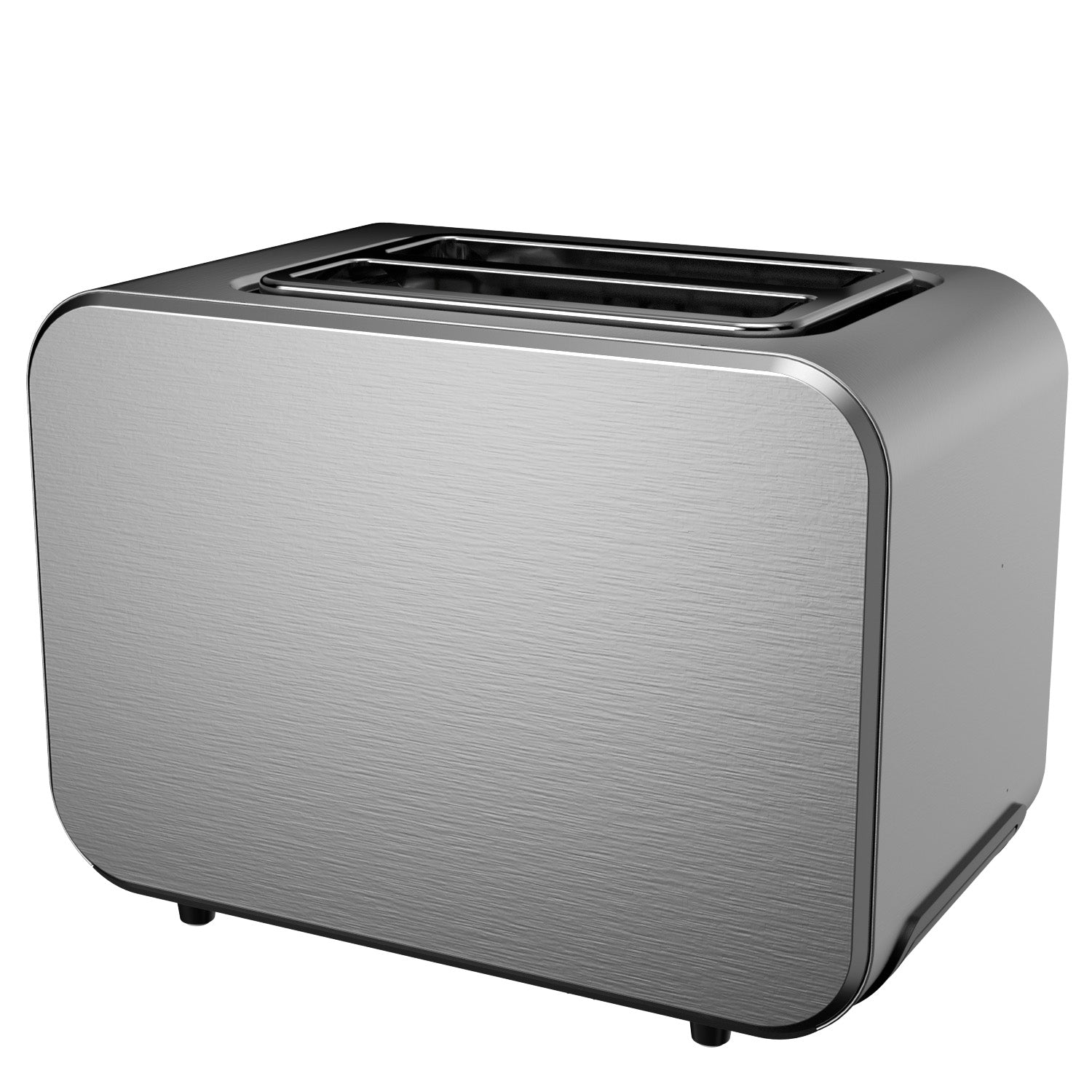 2-Slice Stainless Steel Toaster with 715-850W Fast Heating & Digital Controls