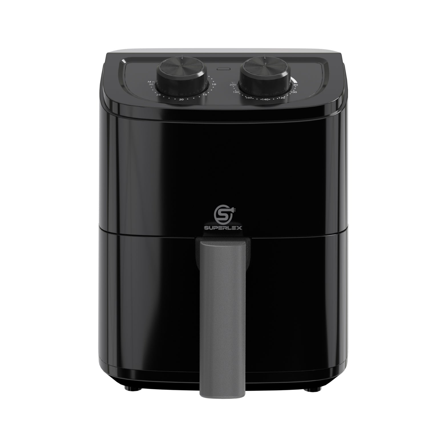 2.3L Manual Air Fryer with Adjustable Temperature & 30-Min Timer