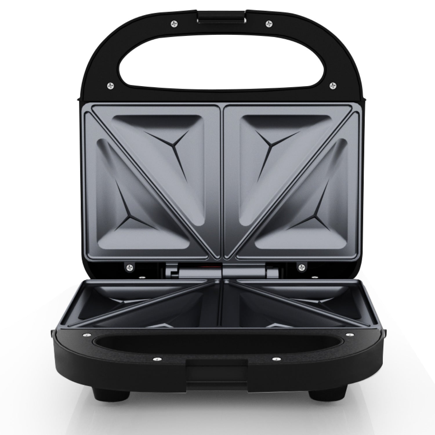 Stainless Steel Sandwich Maker 750W with Dual-Slice Non-Stick Plates