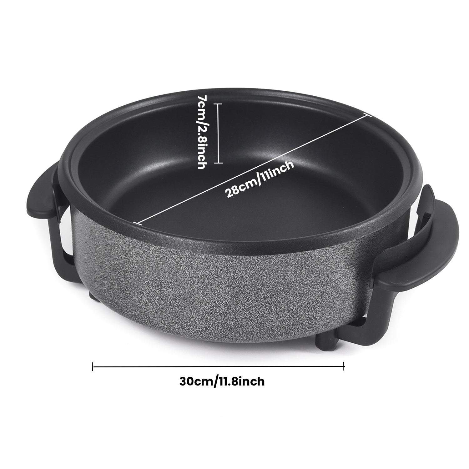 30*7cm Multi Meal Maker with 1500W Power & Adjustable Temperature Control