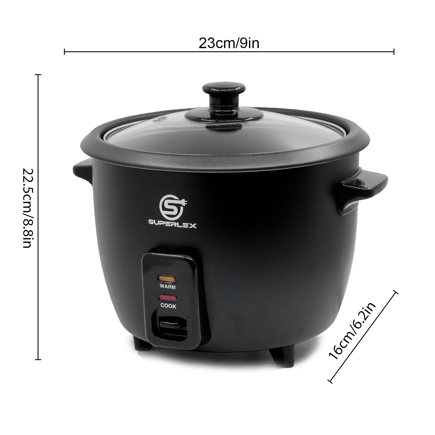 1L Multifunction Rice Cooker with Steamer, 450W Power & Keep Warm Function