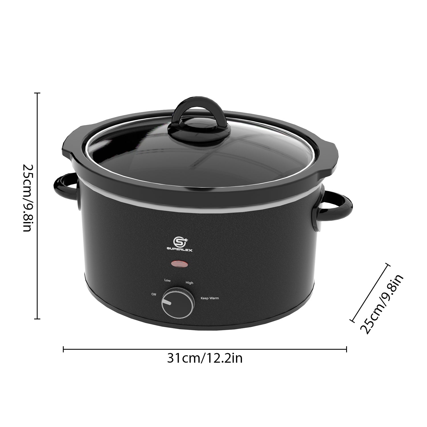 3.5L Oval Slow Cooker with Ceramic Pot – Energy Efficient & Multi-Function