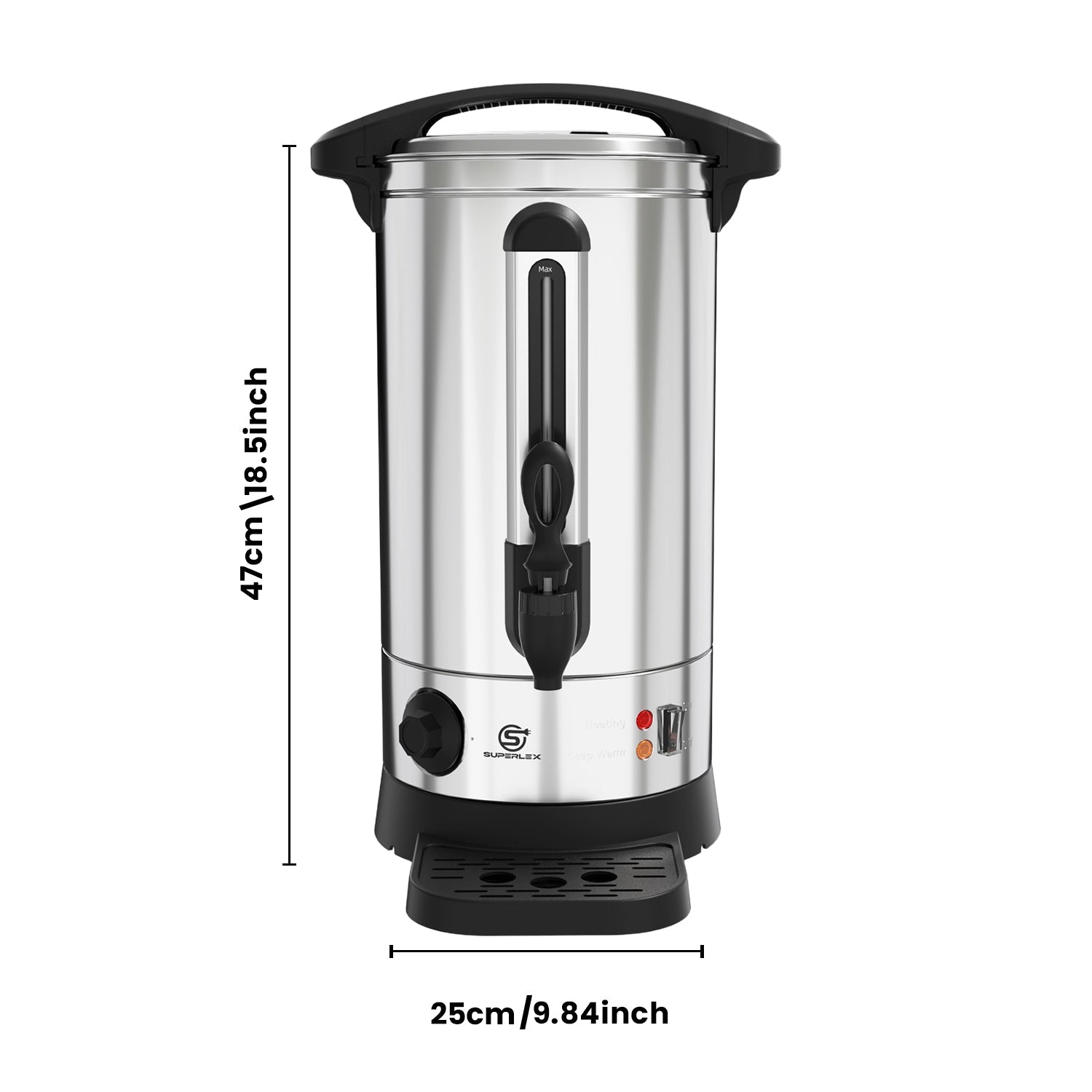 10L Energy-Saving Water Urn with Ergonomic Tap & Precise Water Gauge