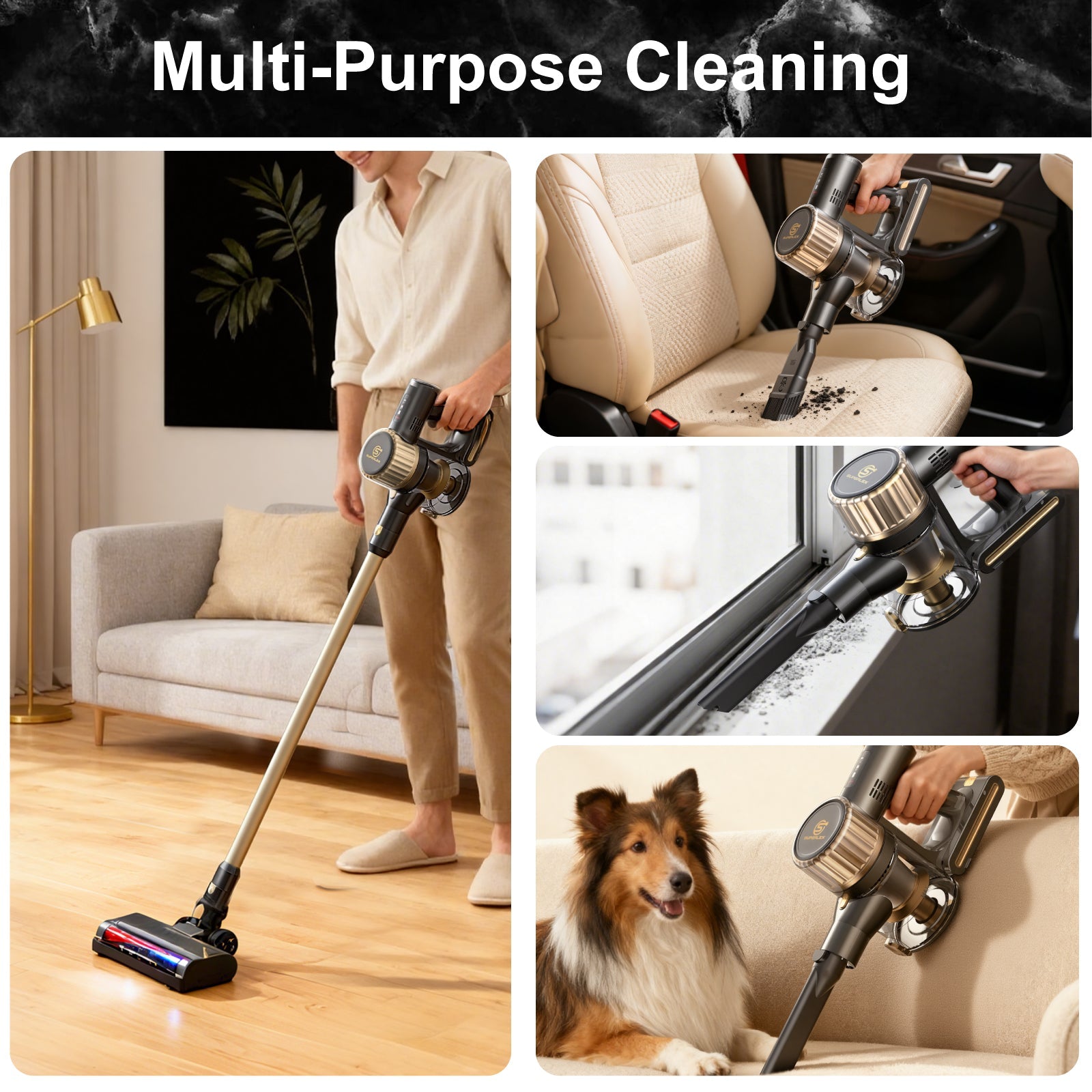 2-in-1 Cordless Vacuum Cleaner – 150W Powerful Suction with 700ml Dust Tank & Adjustable Runtime