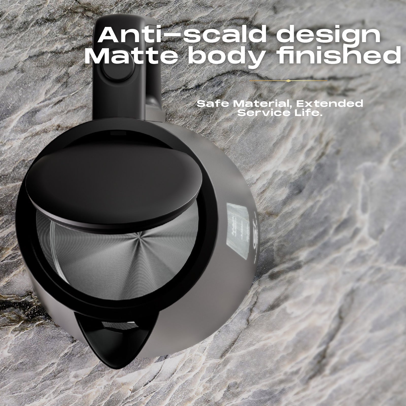 2200W 1.7L Electric Kettle with Adjustable Temperature & Auto Shut-Off