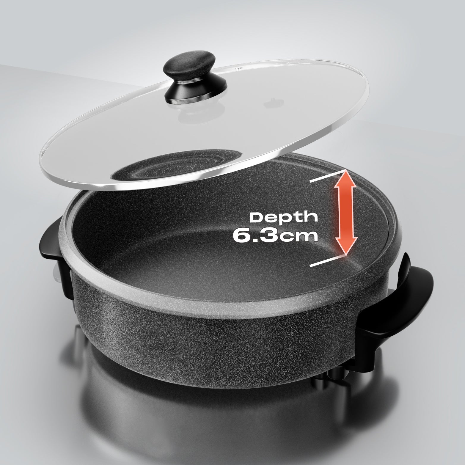 30*7cm Multi Meal Maker with 1500W Power & Adjustable Temperature Control