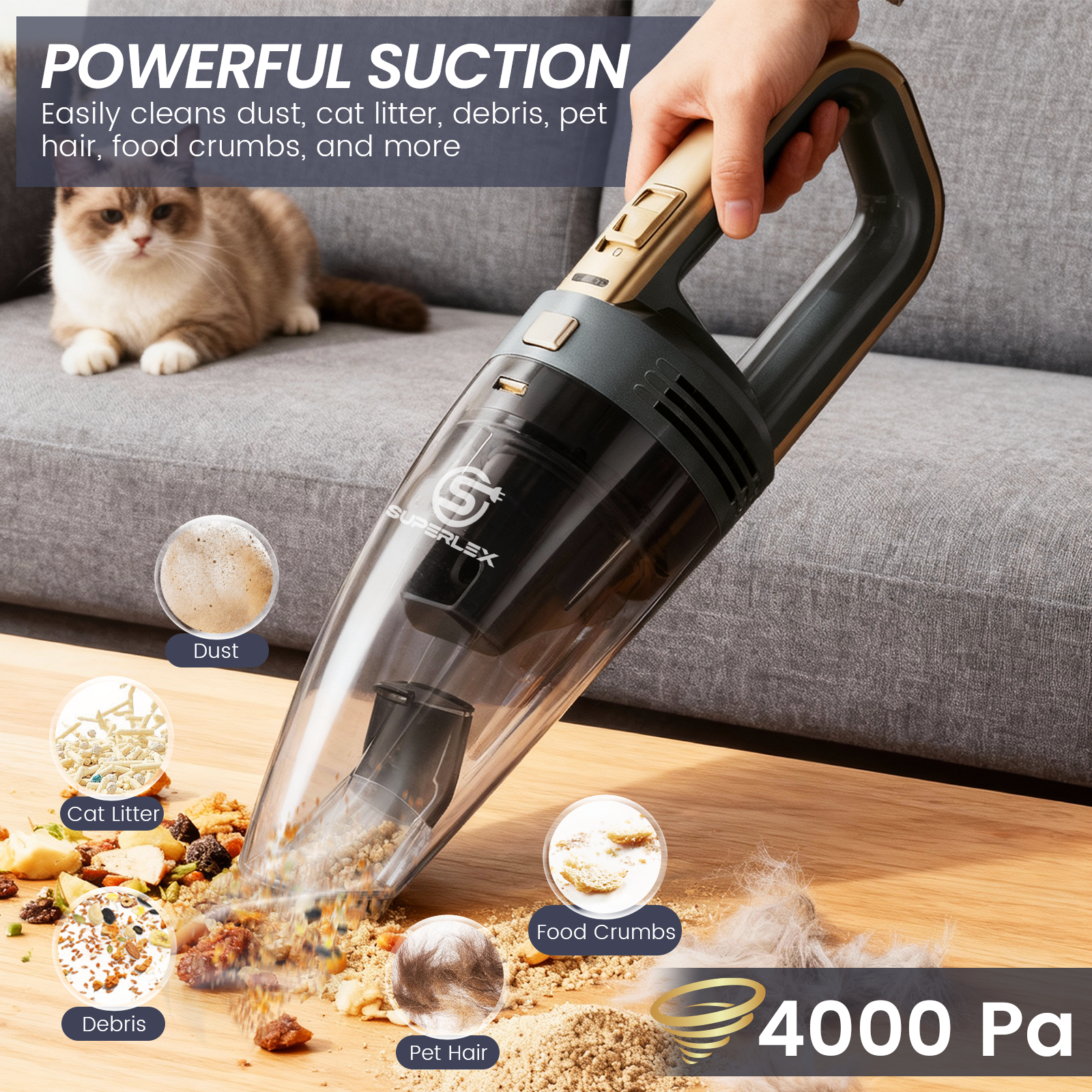 Wet & Dry Vacuum Cleaner – Portable Multi-Surface Cleaner for Car & Home