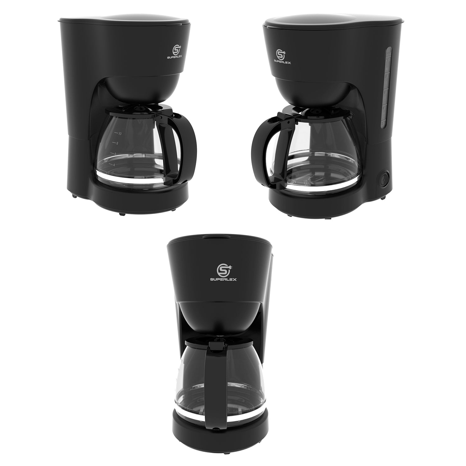 600W Drip Coffee Maker with 1.25L Glass Carafe & Anti-Drip Function