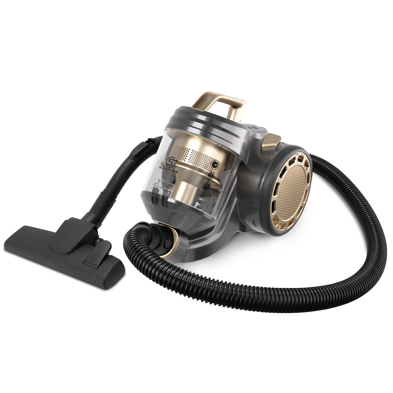 Cylinder Vacuum Cleaner 700W – 5M Cord, 1.5M Hose, Floor Brush & 2-in-1 Crevice Tool