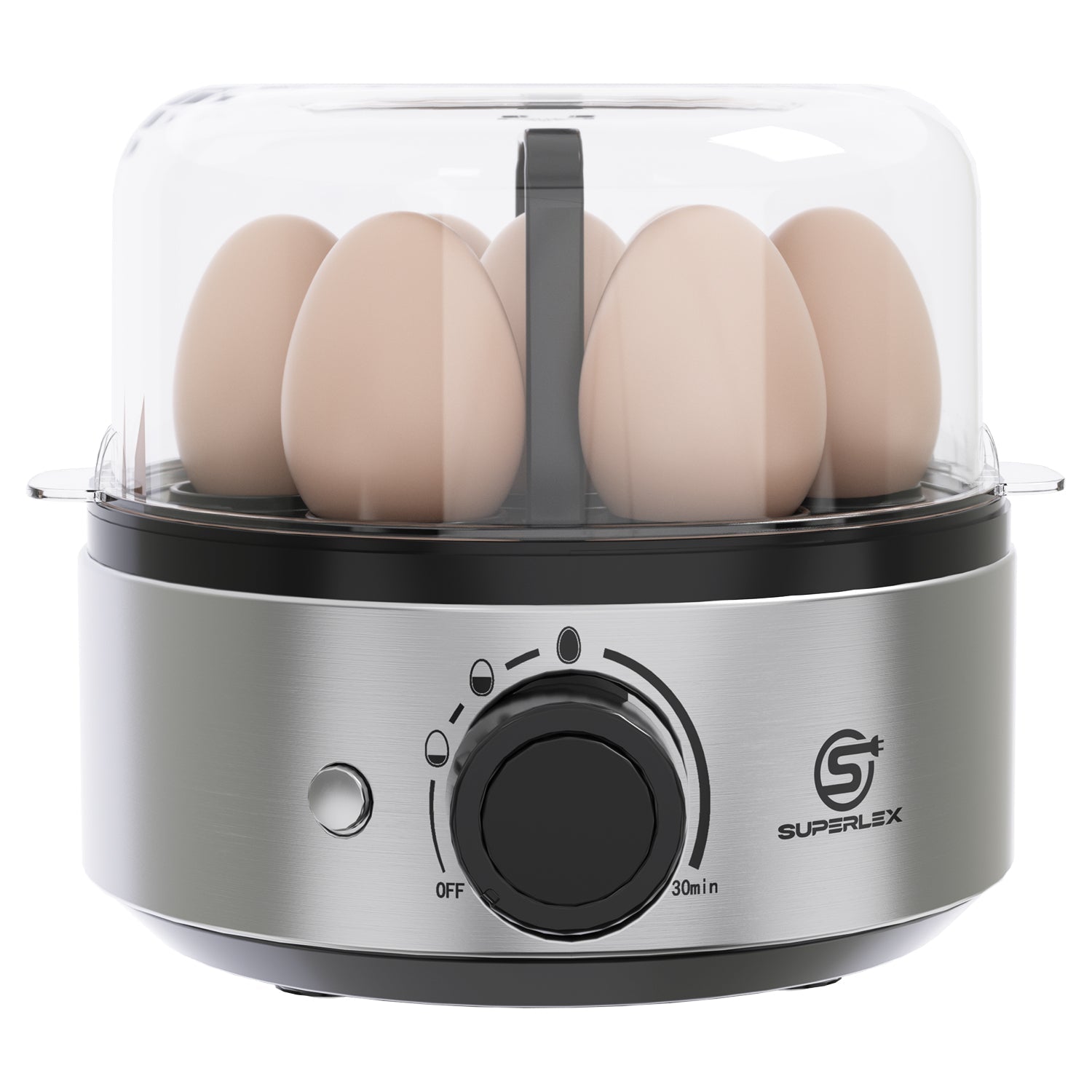 Egg Stainless Steel Cooker with Multi-Level Design & Audible Beep Alert