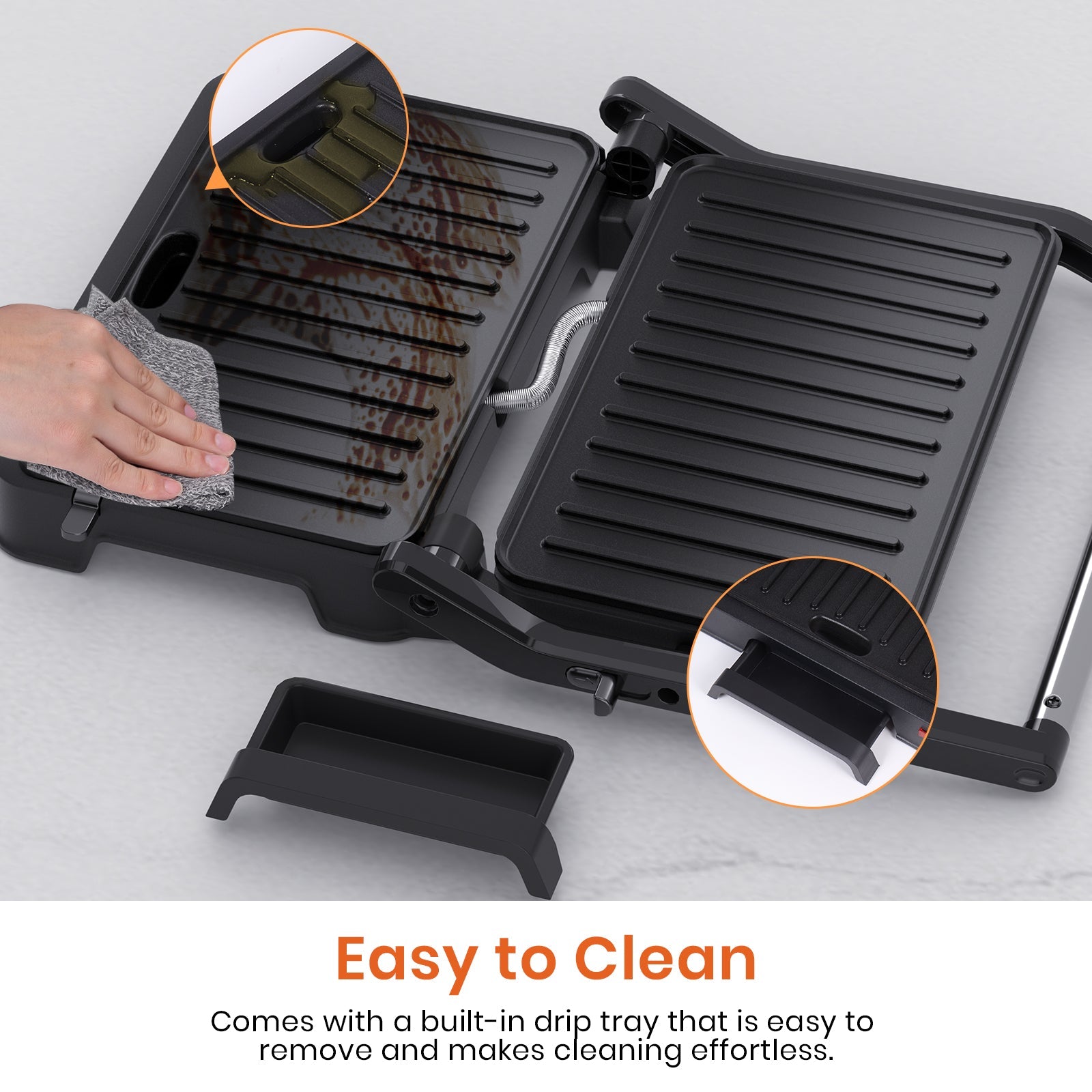 1000W Small Electric Grill – 2-in-1 Panini & Toastie Maker with Non-Stick Plates