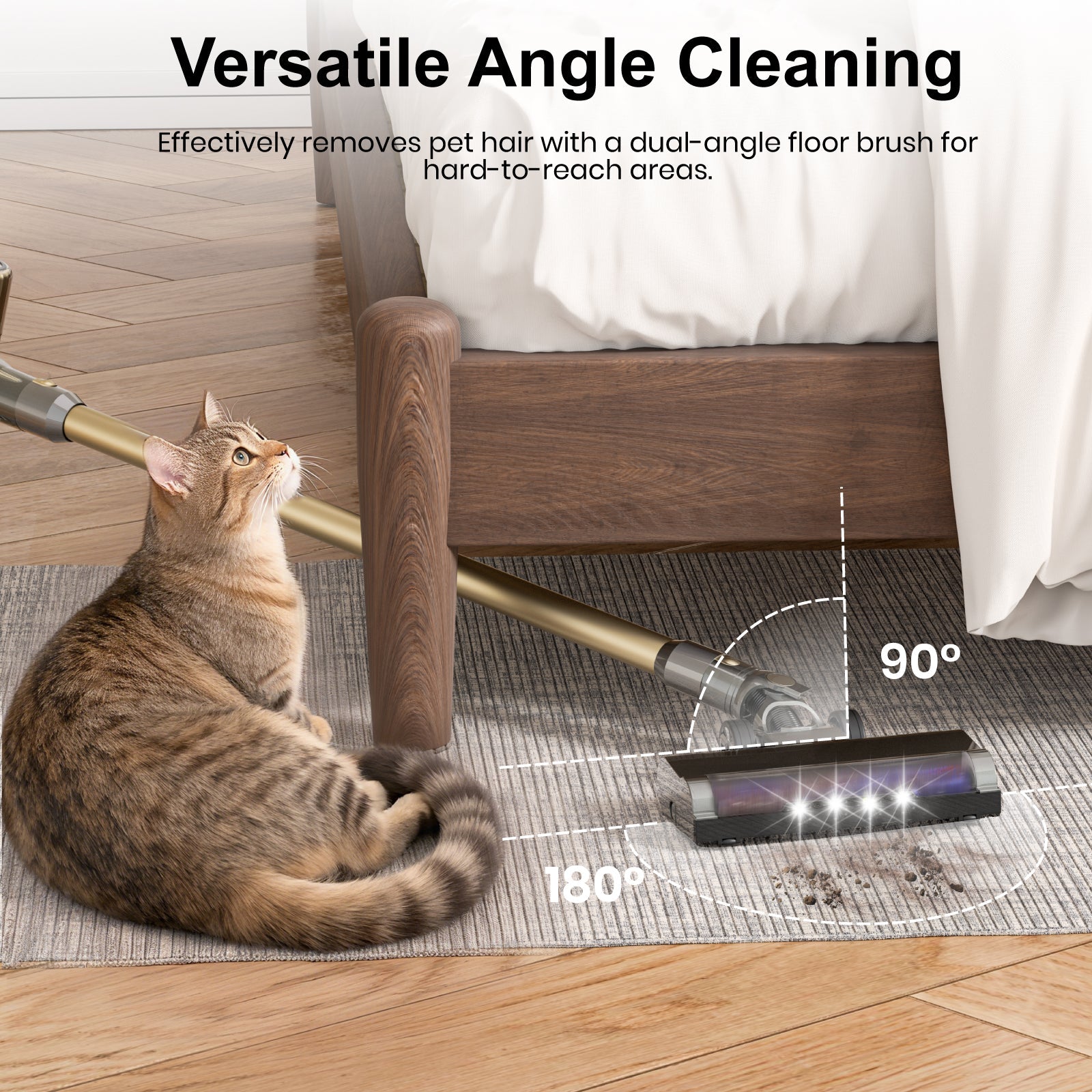 2-in-1 Cordless Vacuum Cleaner – 150W Powerful Suction with 700ml Dust Tank & Adjustable Runtime